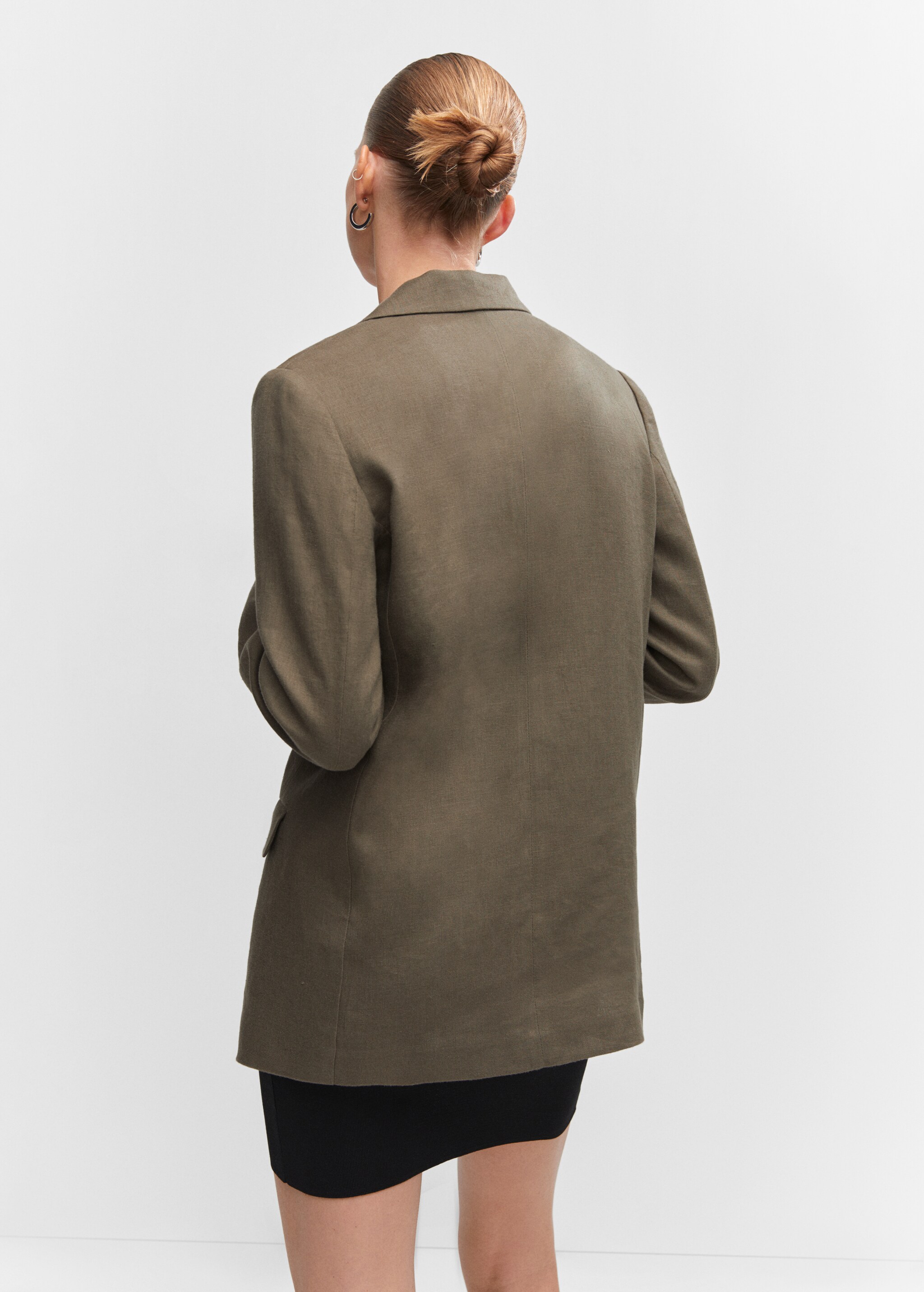 Linen oversized jacket  - Reverse of the article