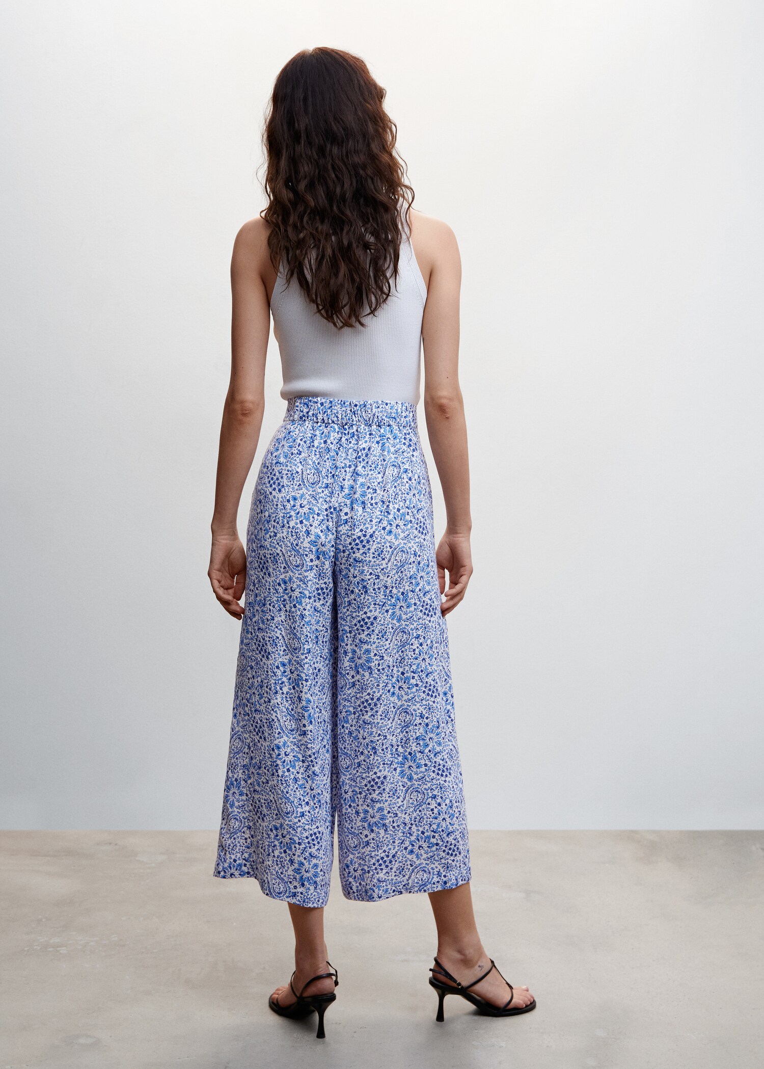 Floral print culotte pants - Reverse of the article