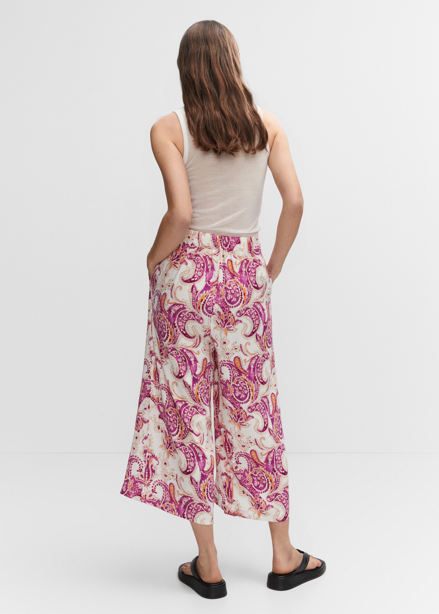 Floral print culotte pants - Reverse of the article