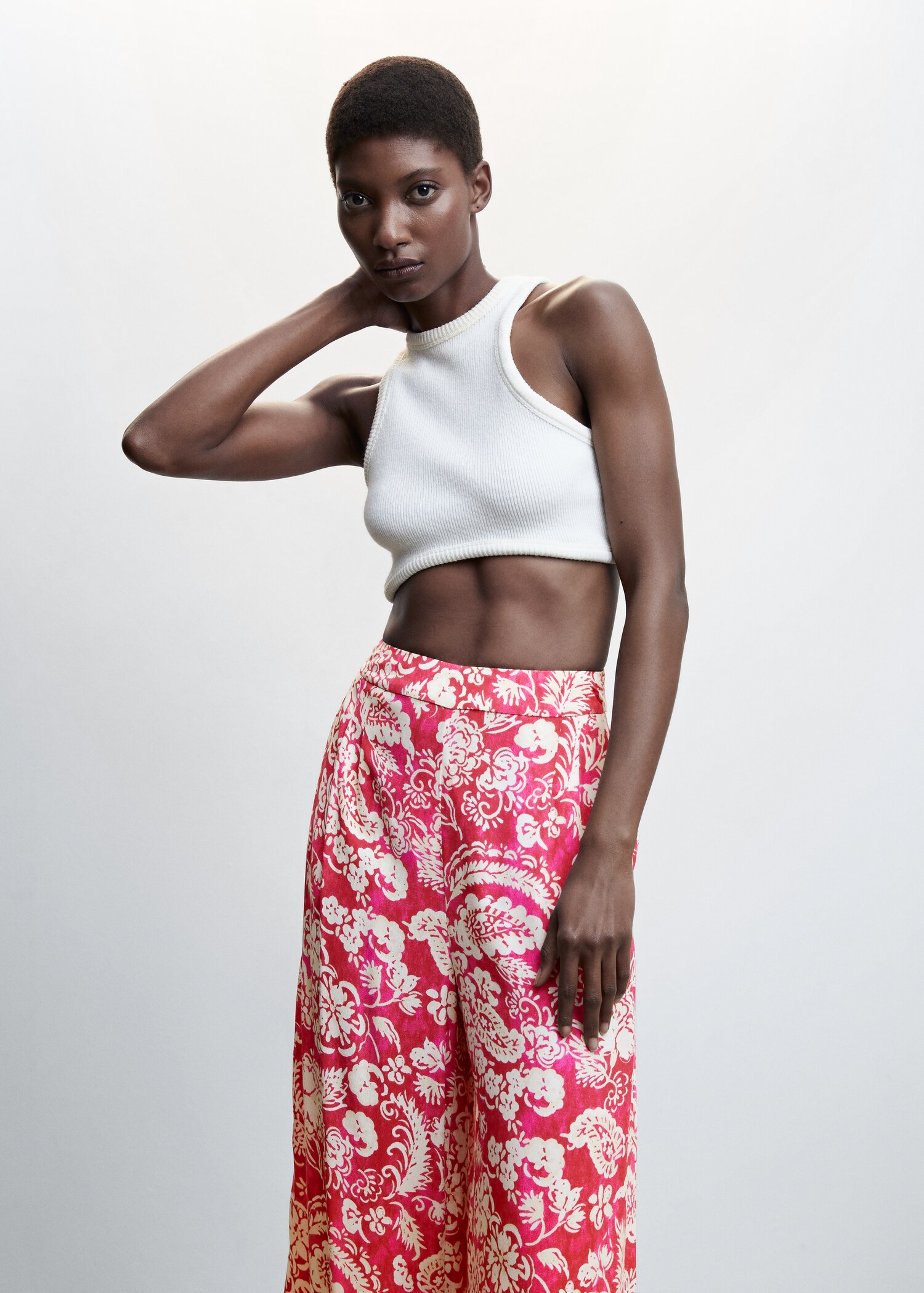 Floral print culotte pants - Details of the article 1