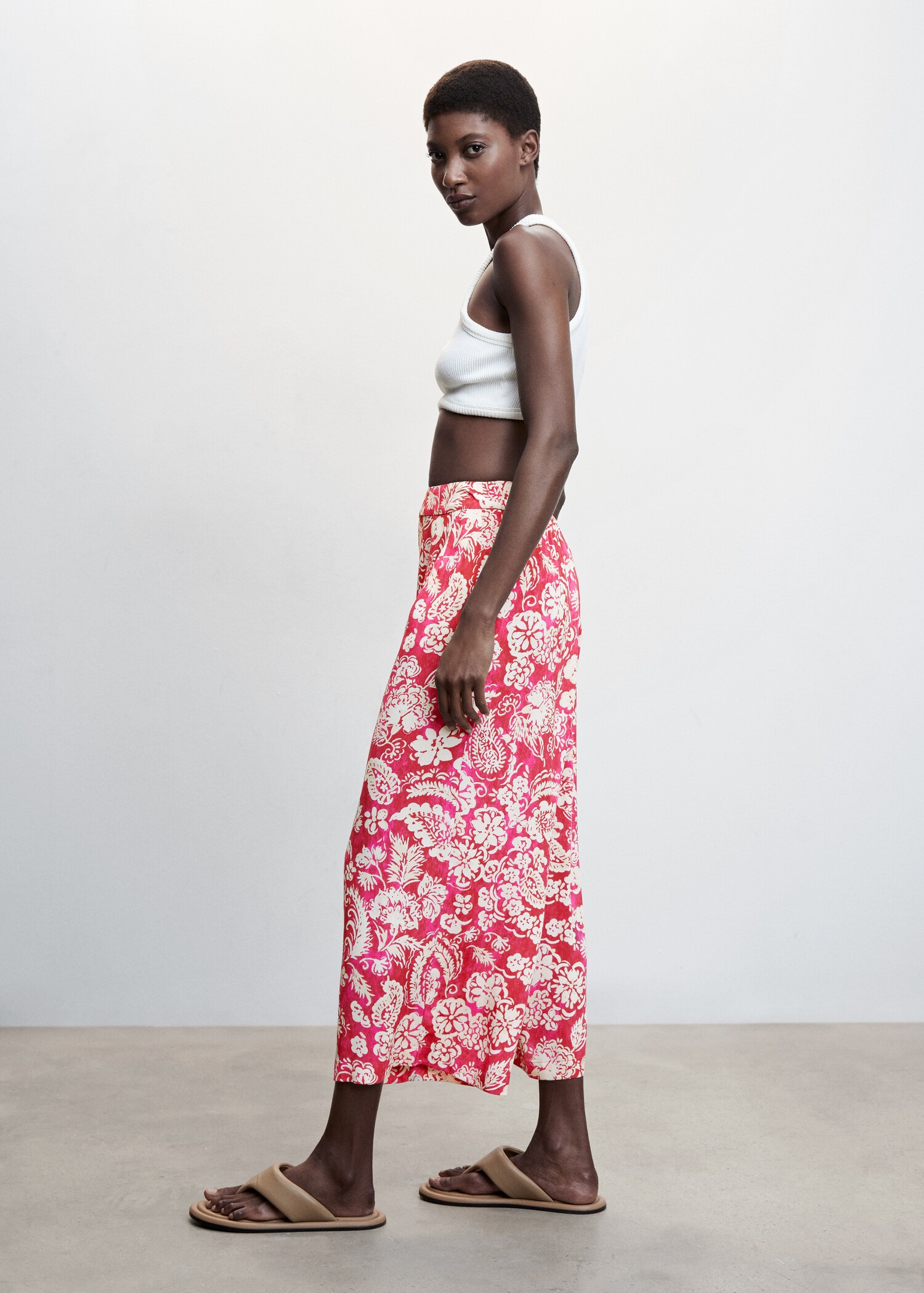 Floral print culotte pants - Details of the article 2