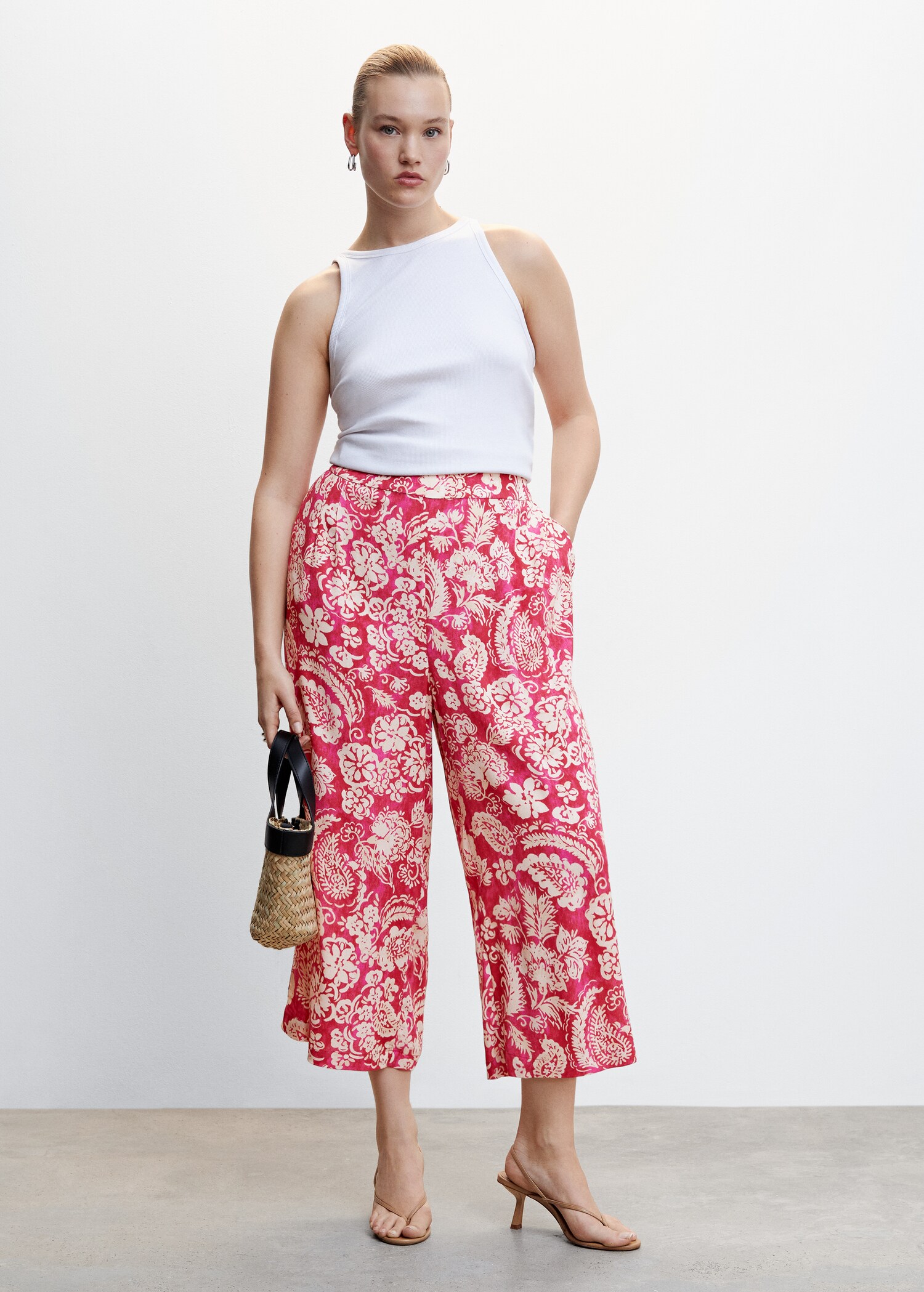 Pantalón culotte estampado floral - Detalle del artículo 3