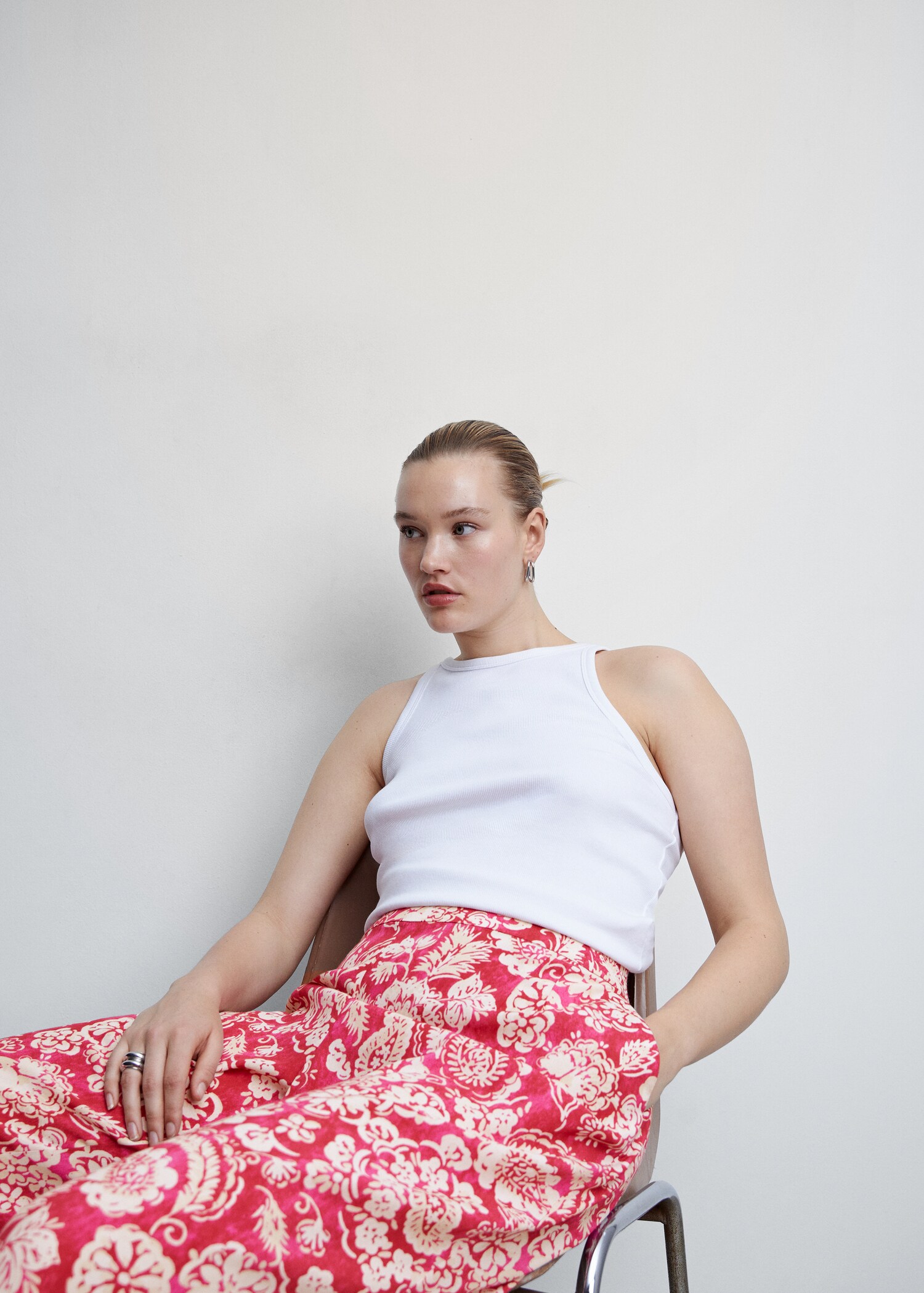 Floral print culotte pants - Details of the article 4