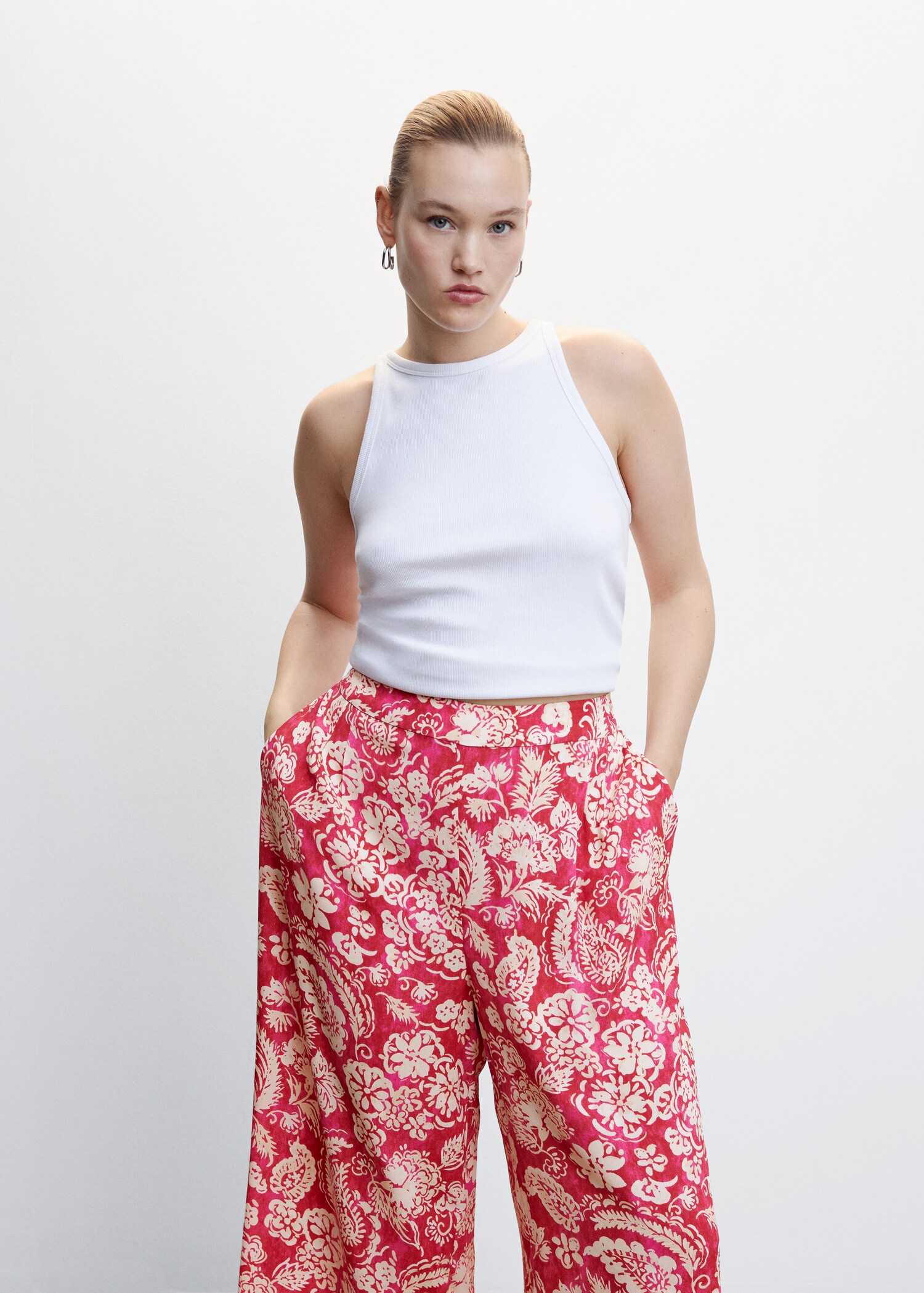 Floral print culotte pants - Details of the article 5