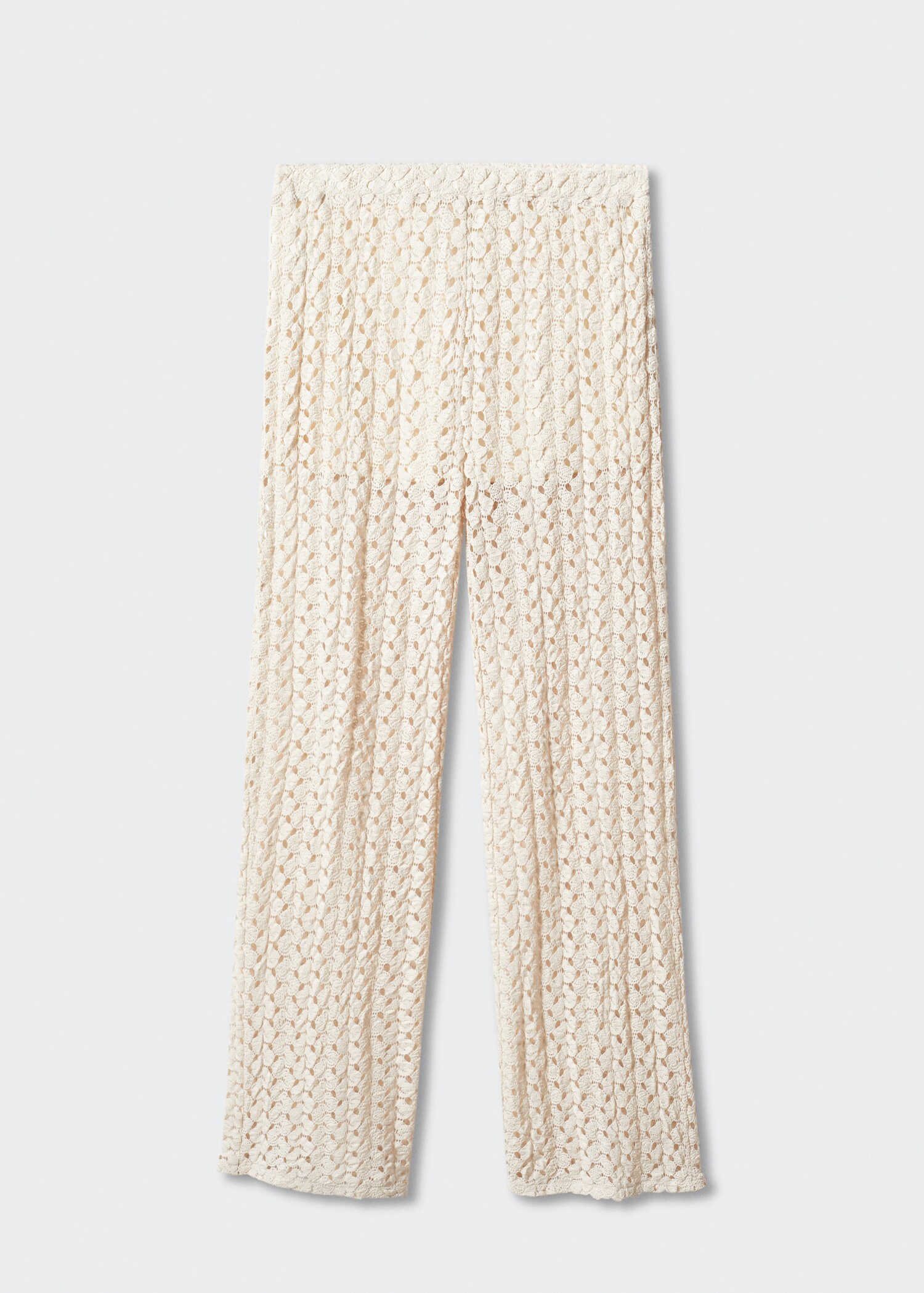 Straight crochet trousers - Article without model