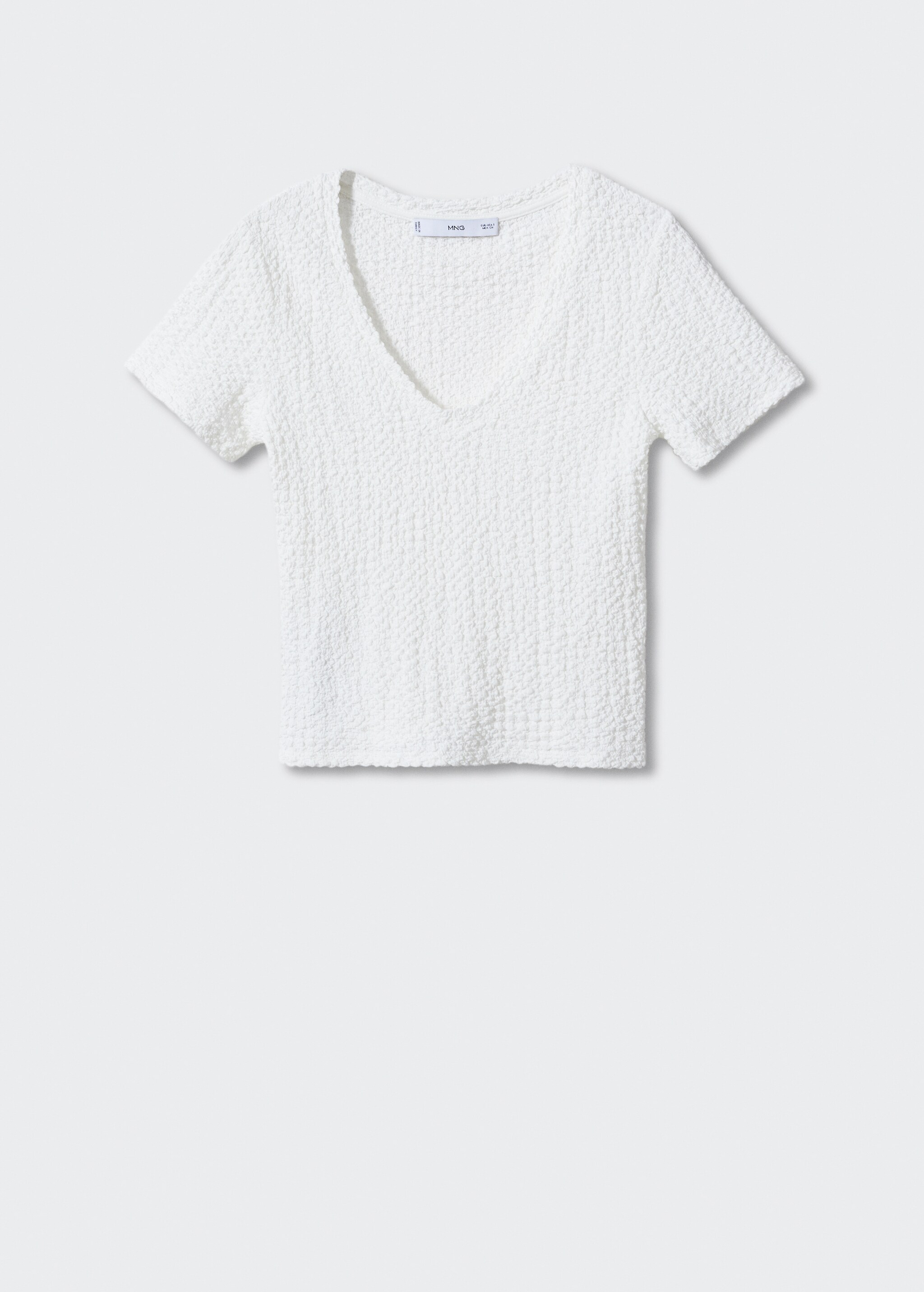 Camiseta textura cuello pico - Artículo sin modelo