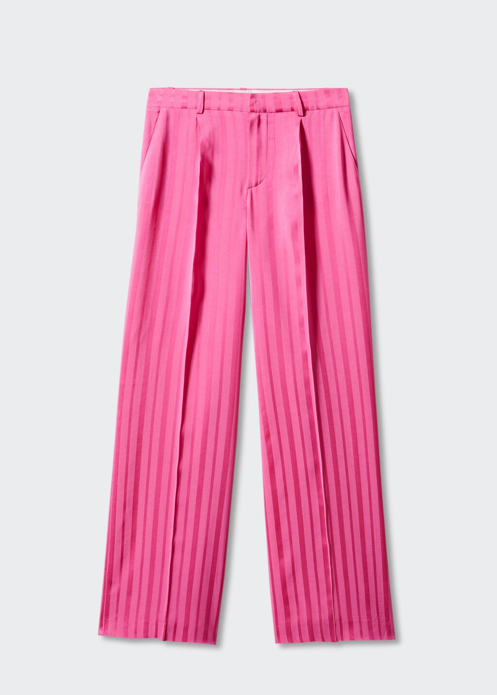 Pants with satin stripe detail - Women | MANGO OUTLET USA