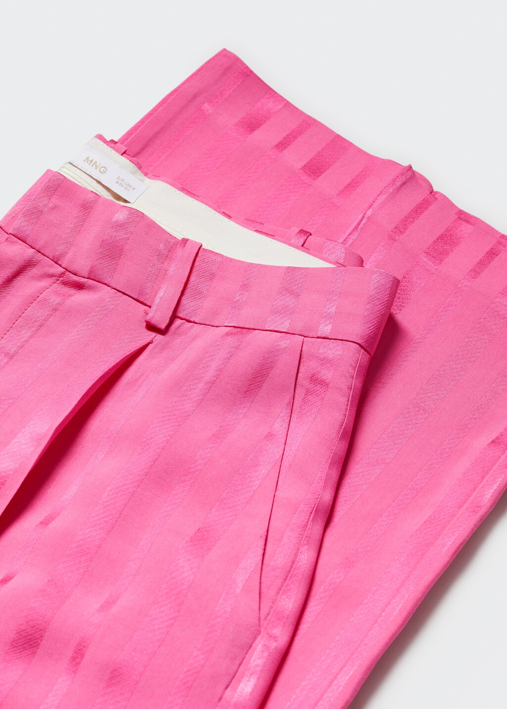 Pants with satin stripe detail - Women | MANGO OUTLET USA