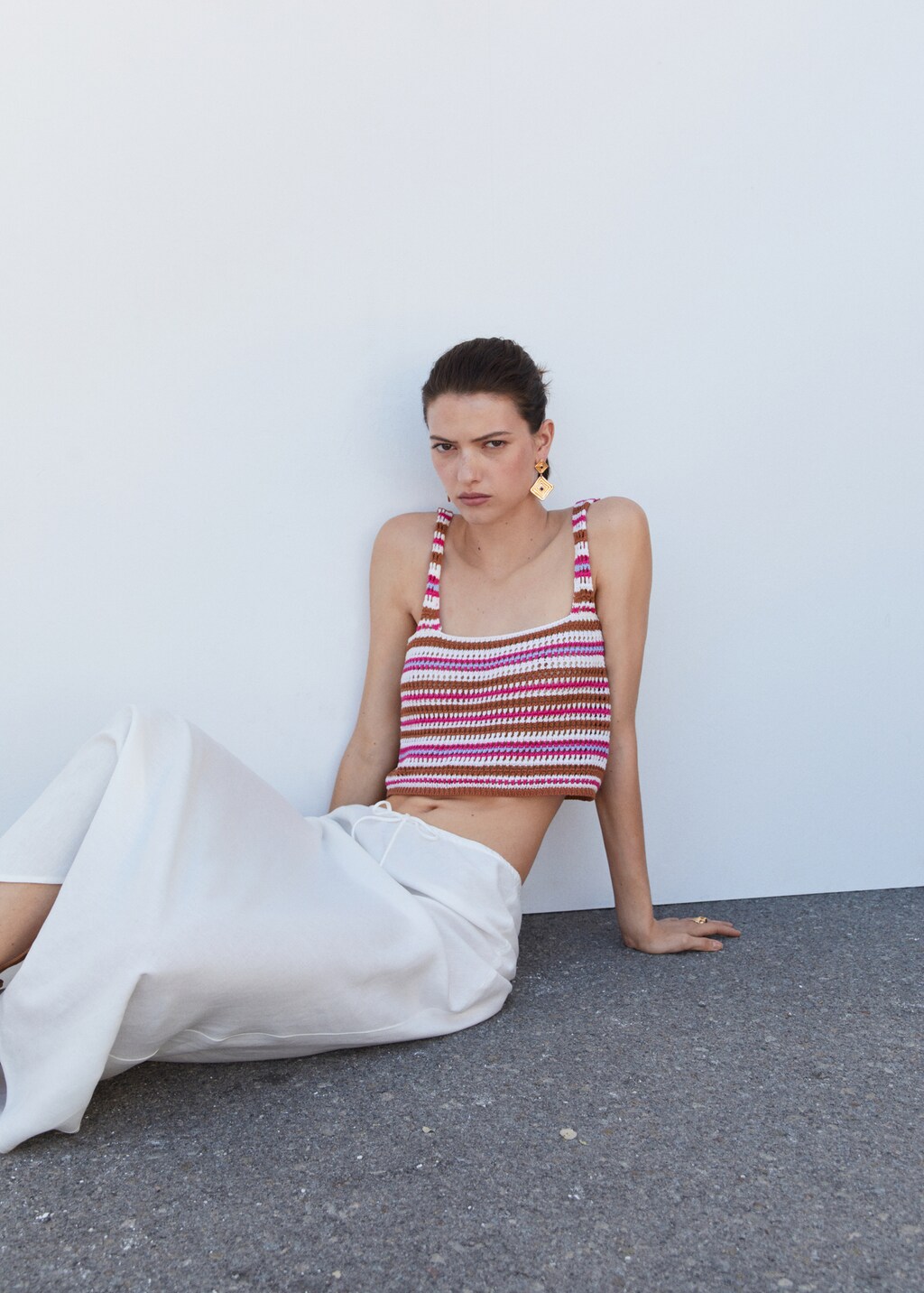 Crochet crop top - Women | MANGO OUTLET USA