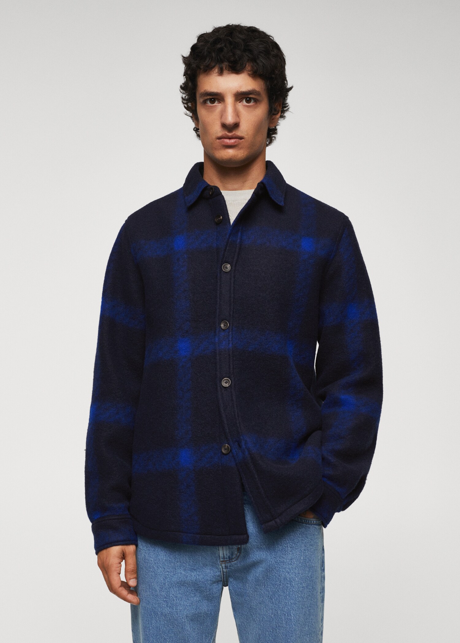 Check flannel overshirt - Medium plane