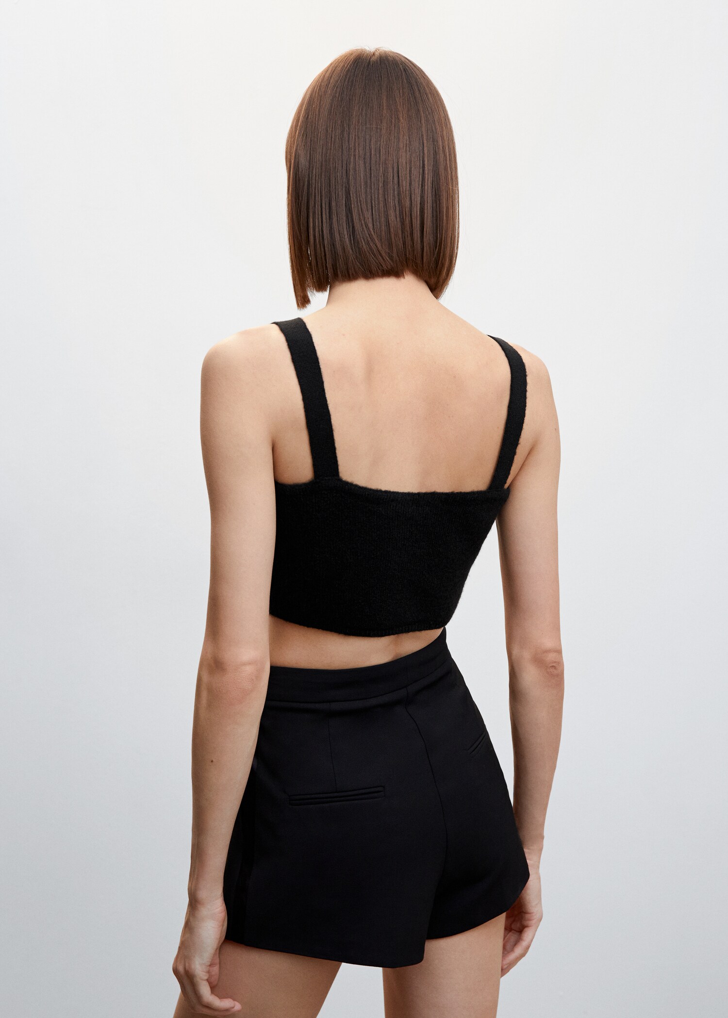 Knitted cropped top - Reverse of the article