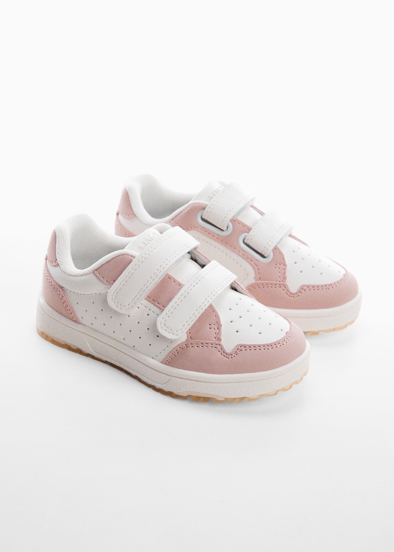 Sapatilhas bicolores com velcro - Plano médio