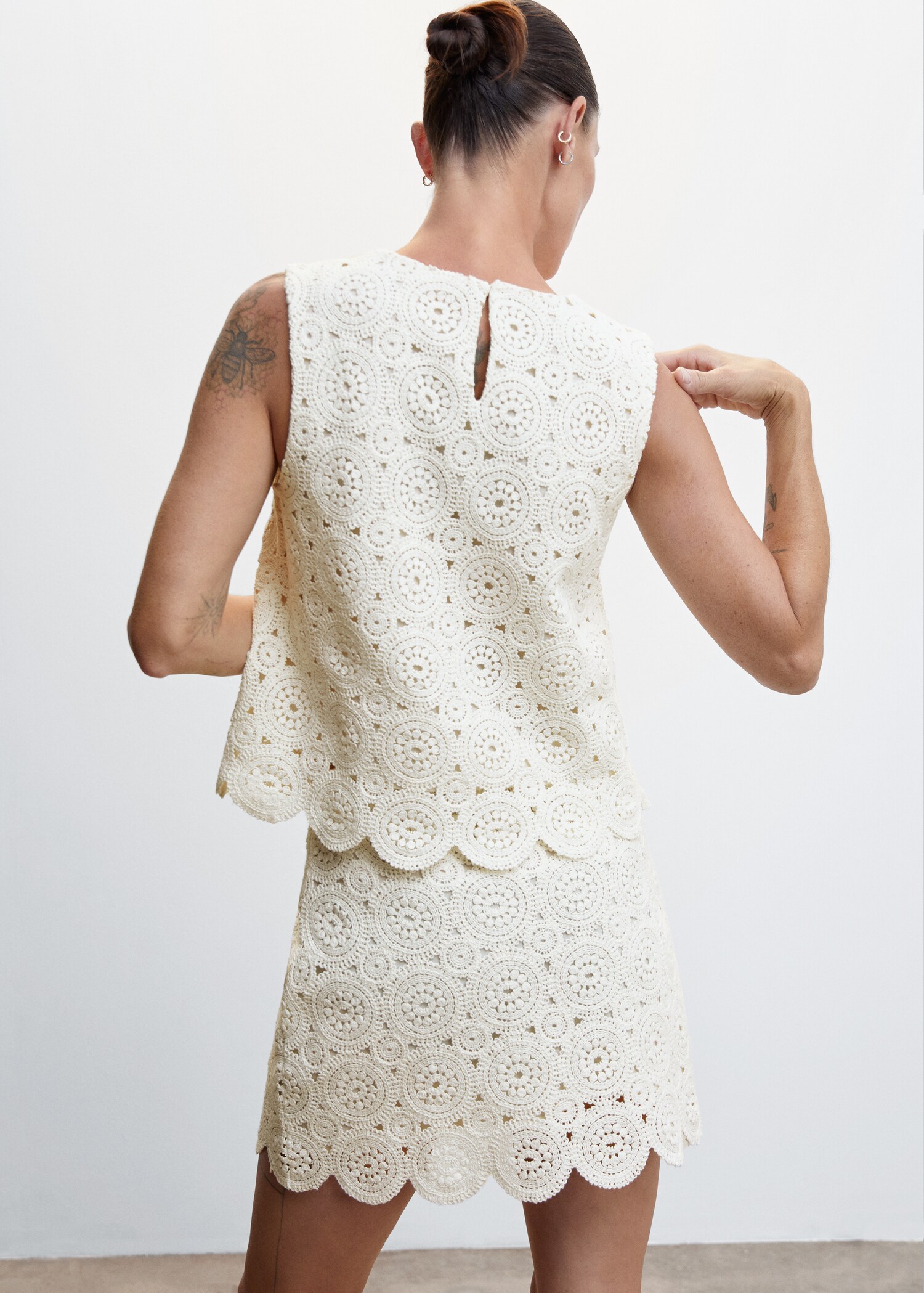 Crochet skirt - Reverse of the article