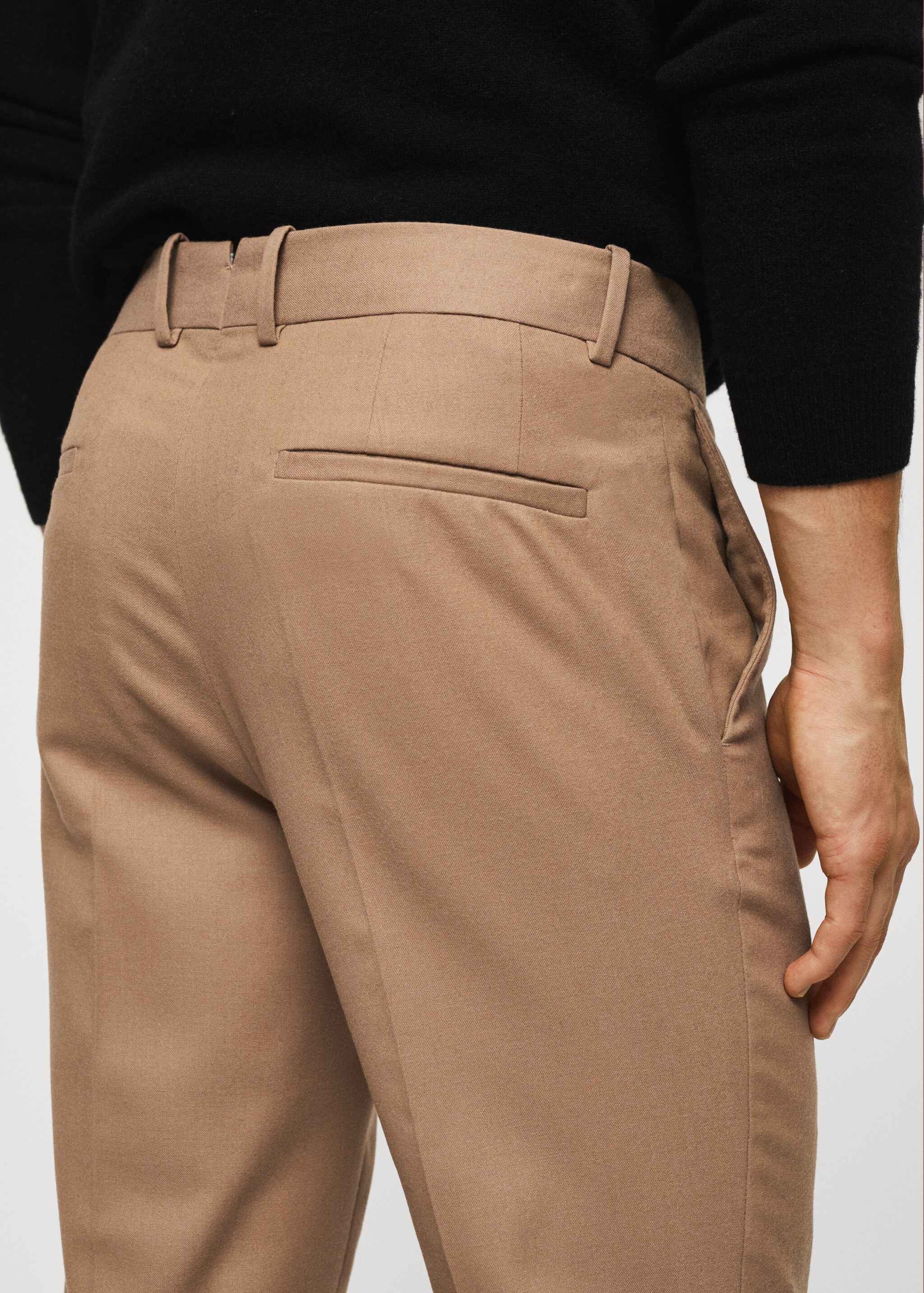 Slim-fit wool trousers - Details of the article 6