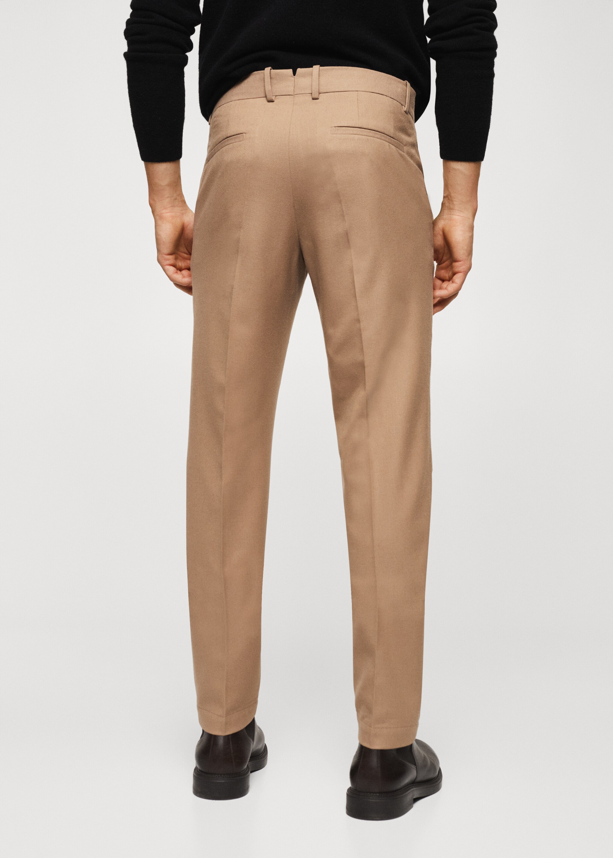 Slim-fit wool trousers - Reverse of the article