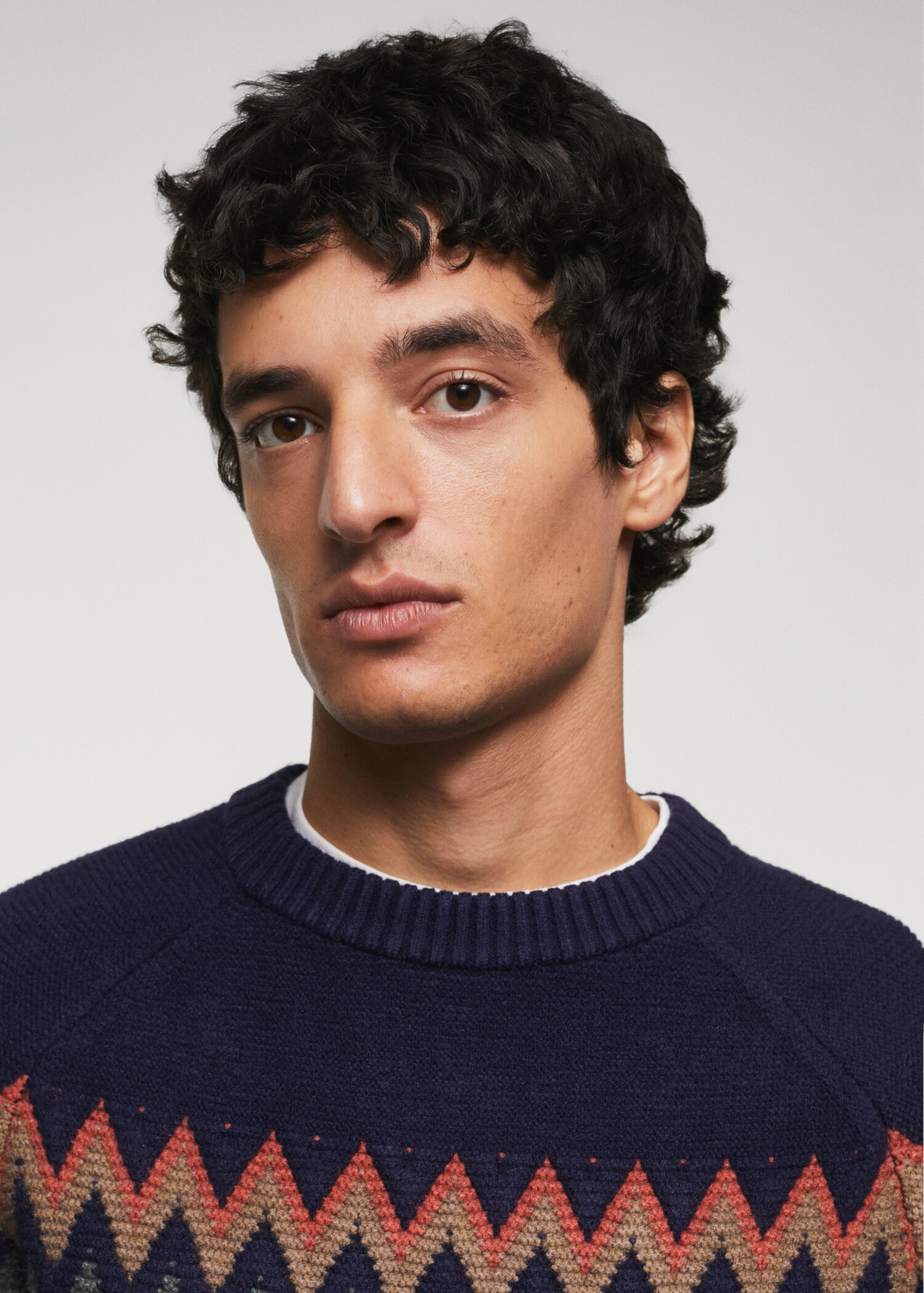 Geometric jacquard sweater - Details of the article 1