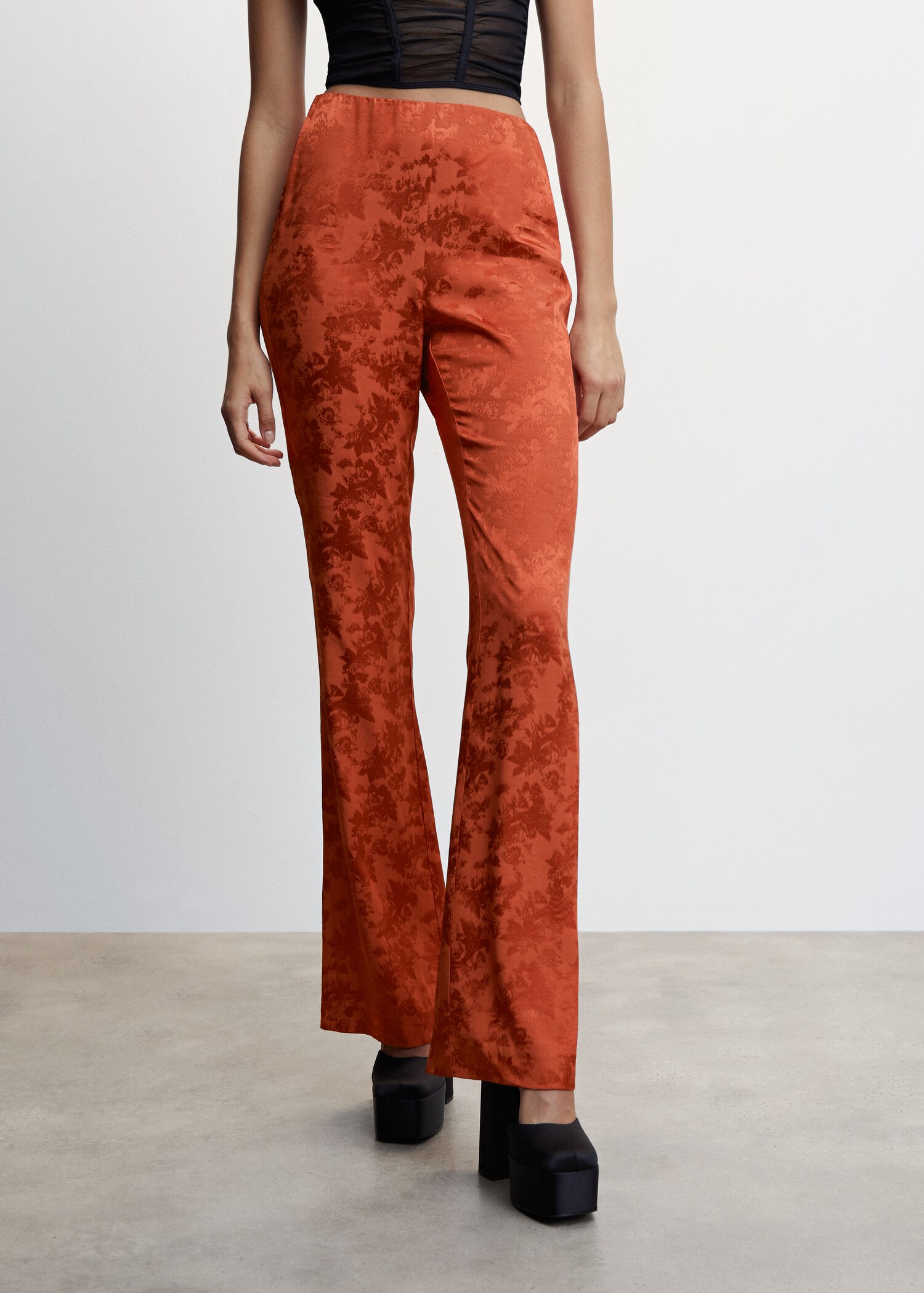 Jacquard fluid trousers - Medium plane