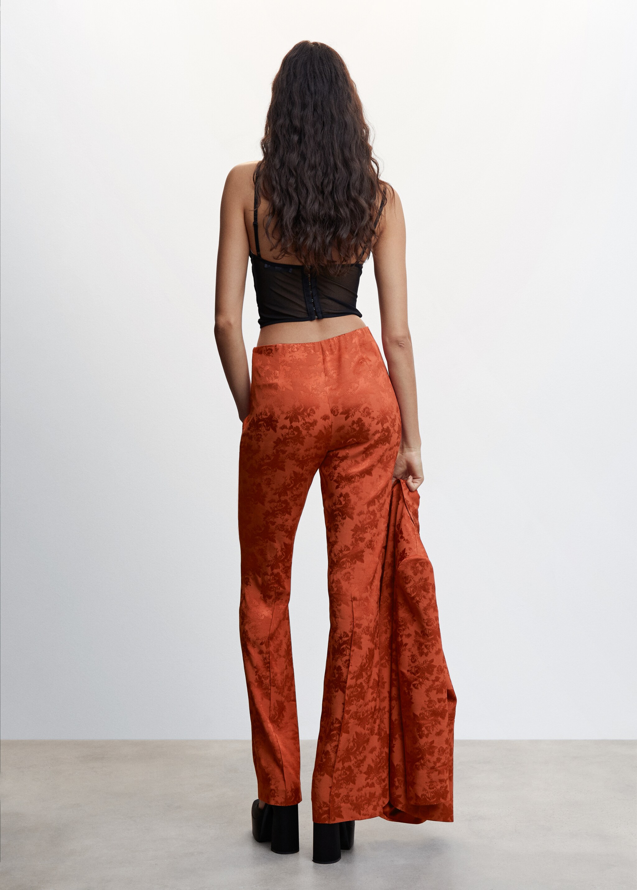 Jacquard fluid trousers - Reverse of the article