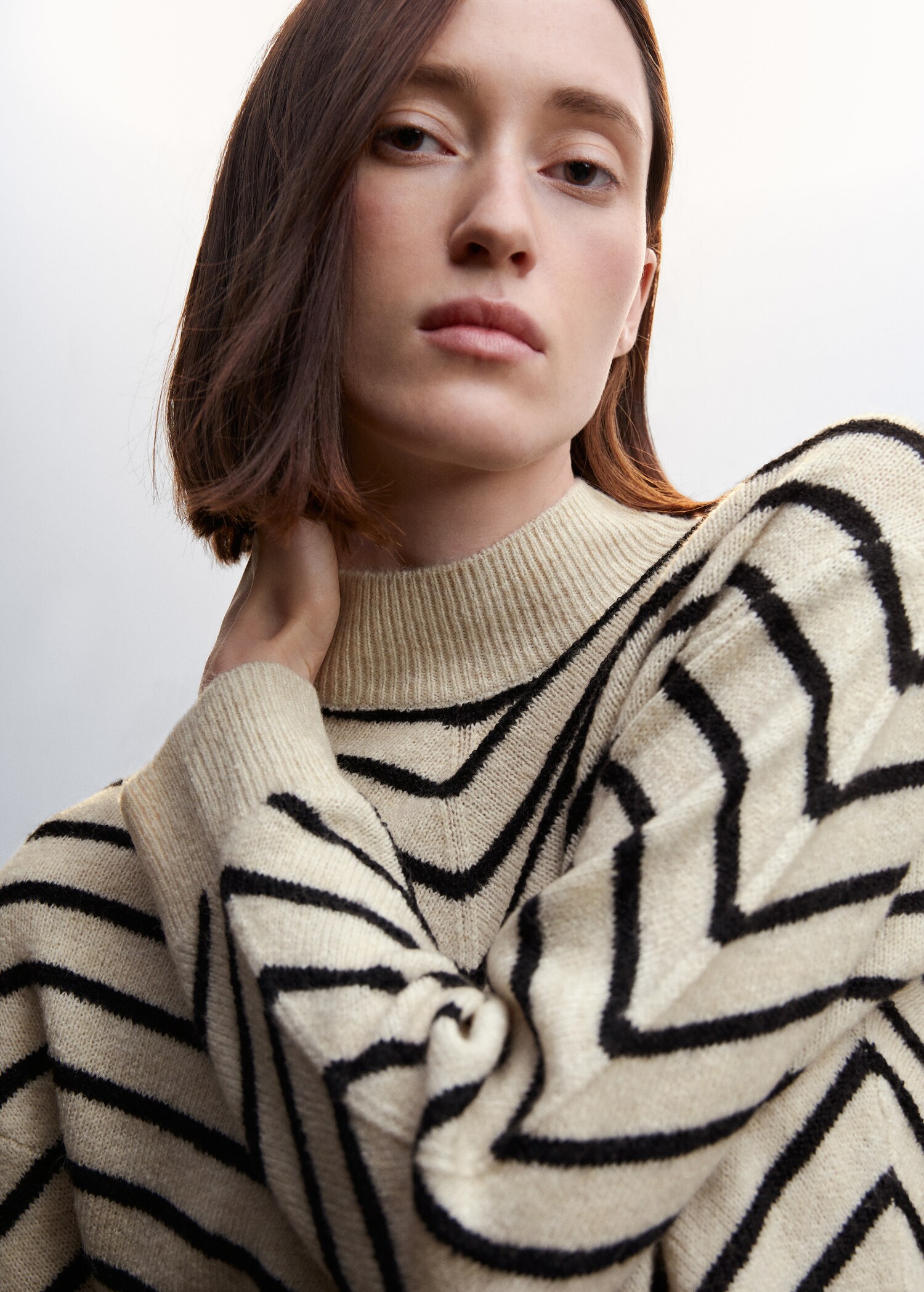 Perkins-neck stripe-print sweater  - Details of the article 1