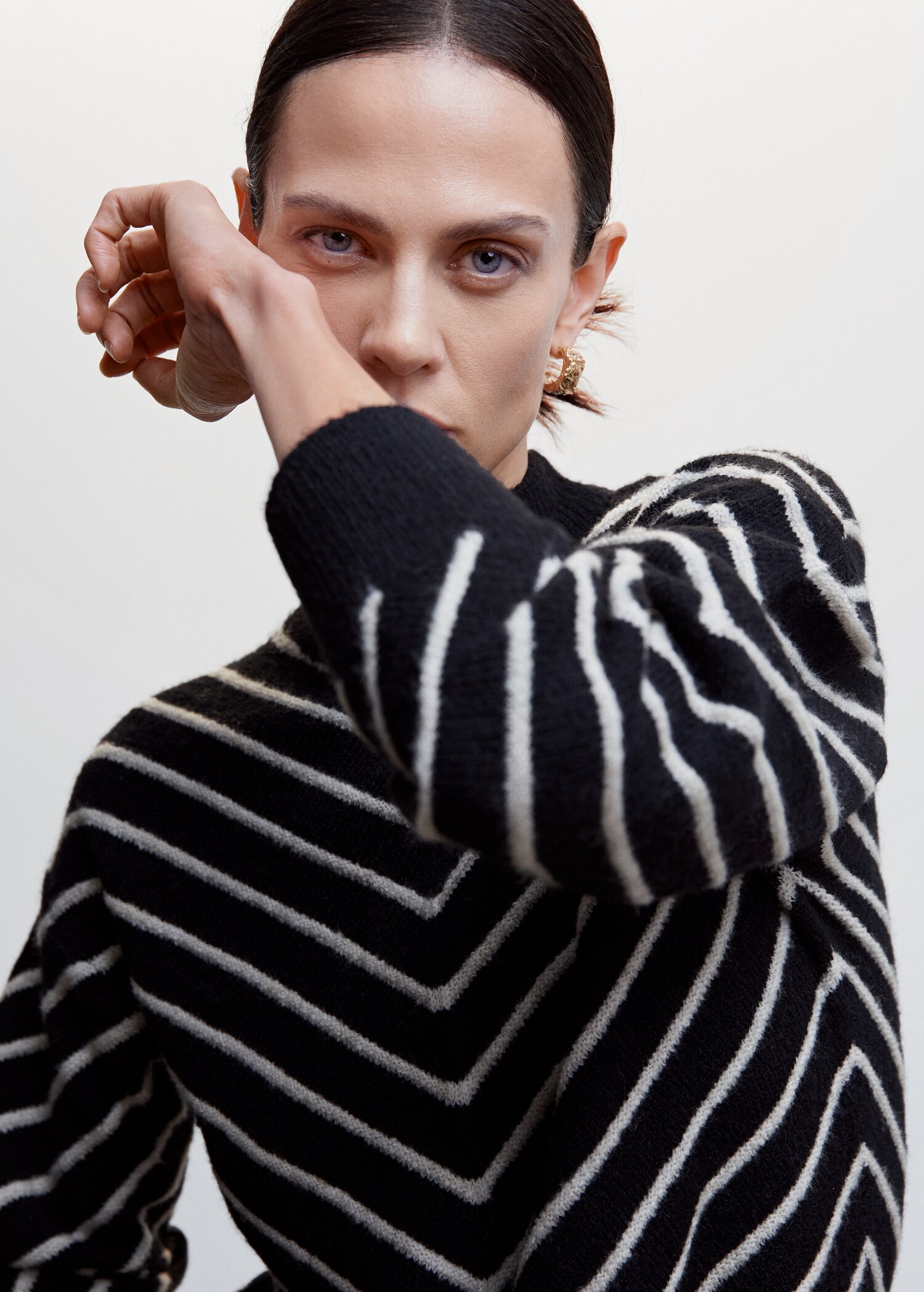 Perkins-neck stripe-print sweater  - Details of the article 1