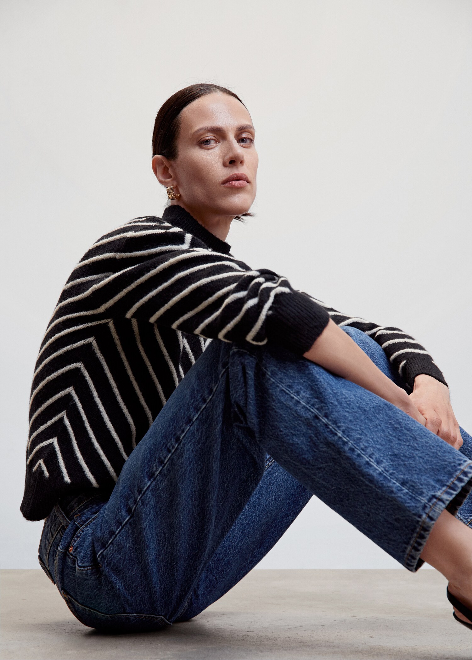 Perkins-neck stripe-print sweater  - Details of the article 2