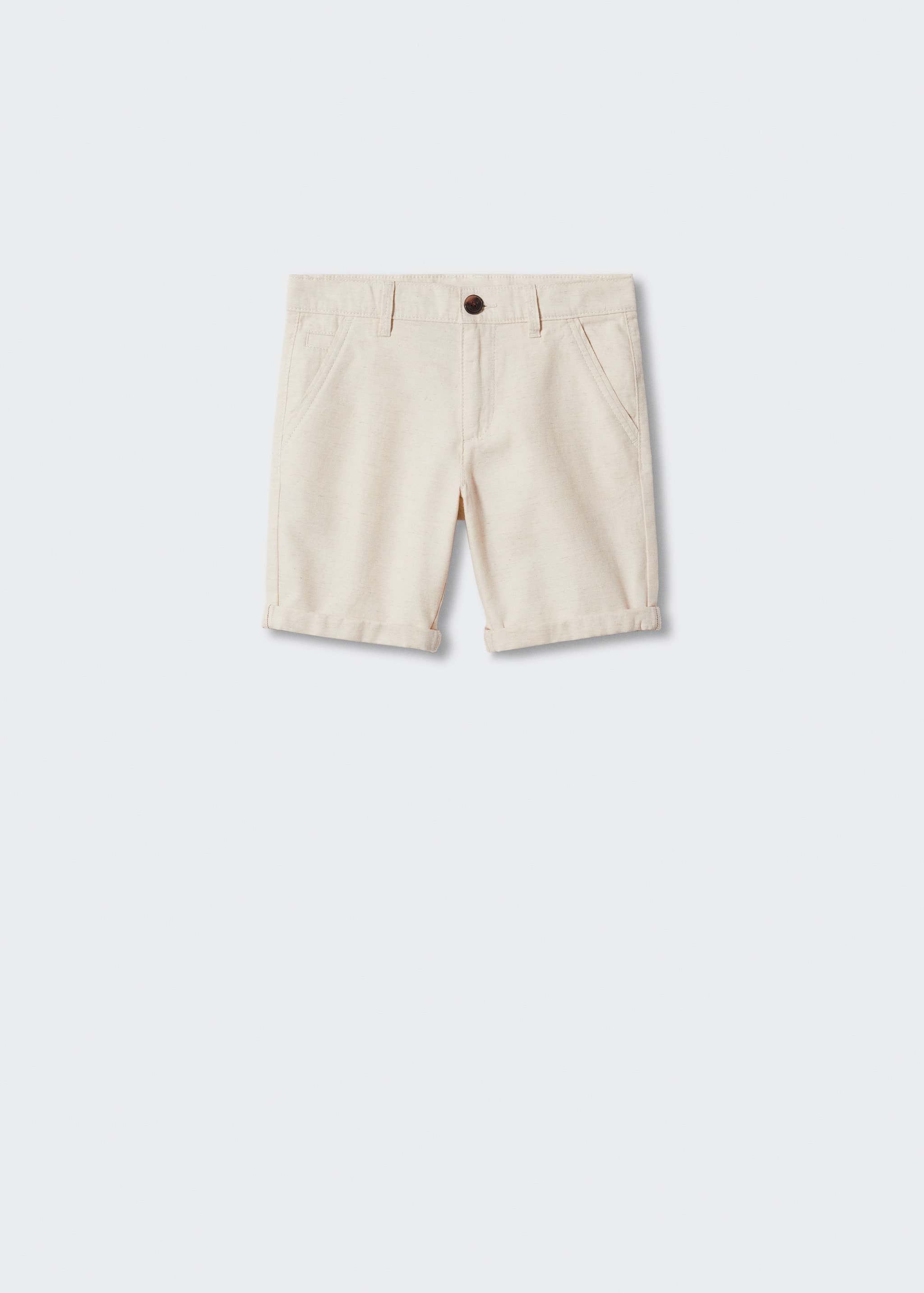 Linen chino Bermuda shorts - Article without model