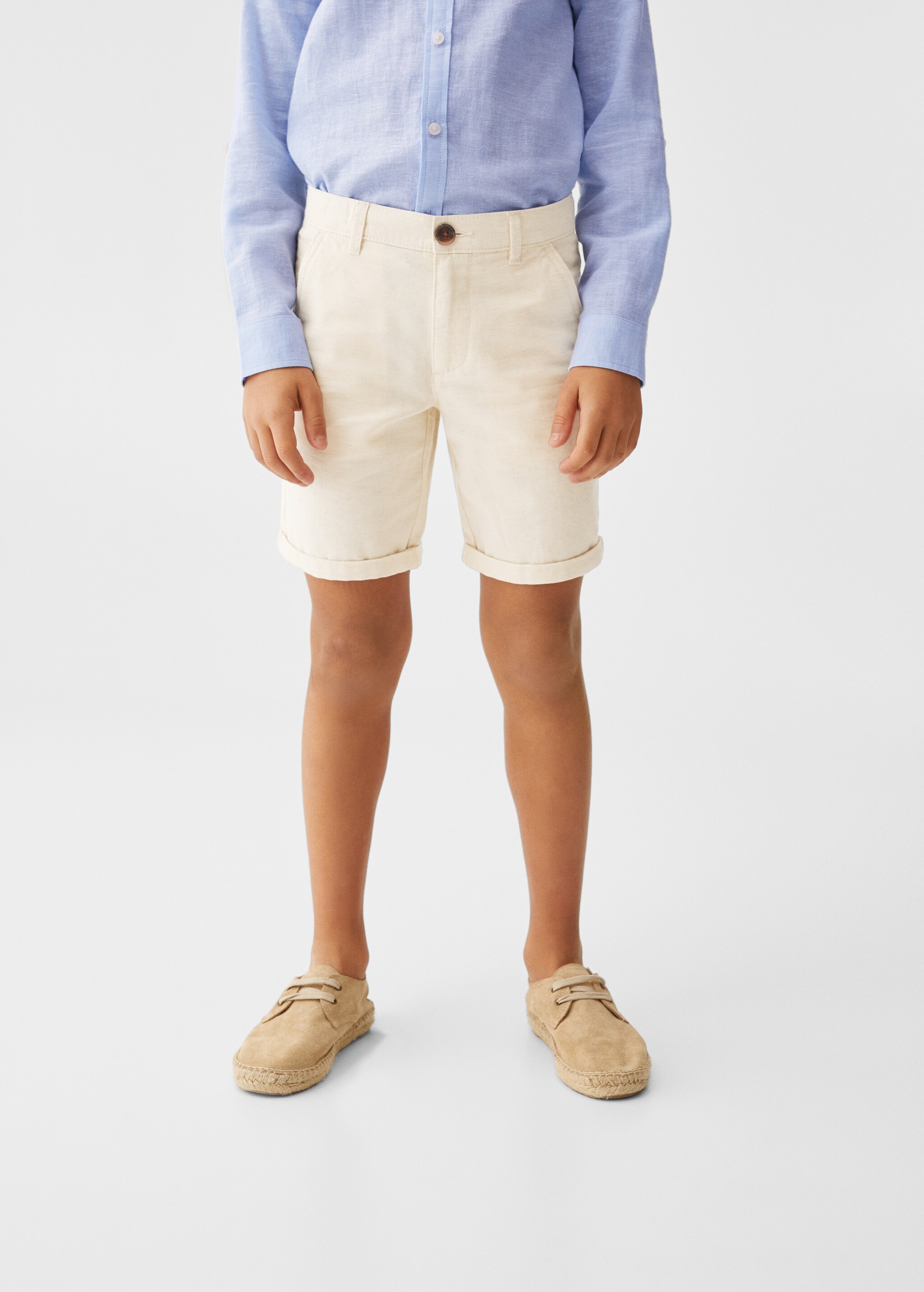Linen chino Bermuda shorts - Details of the article 6