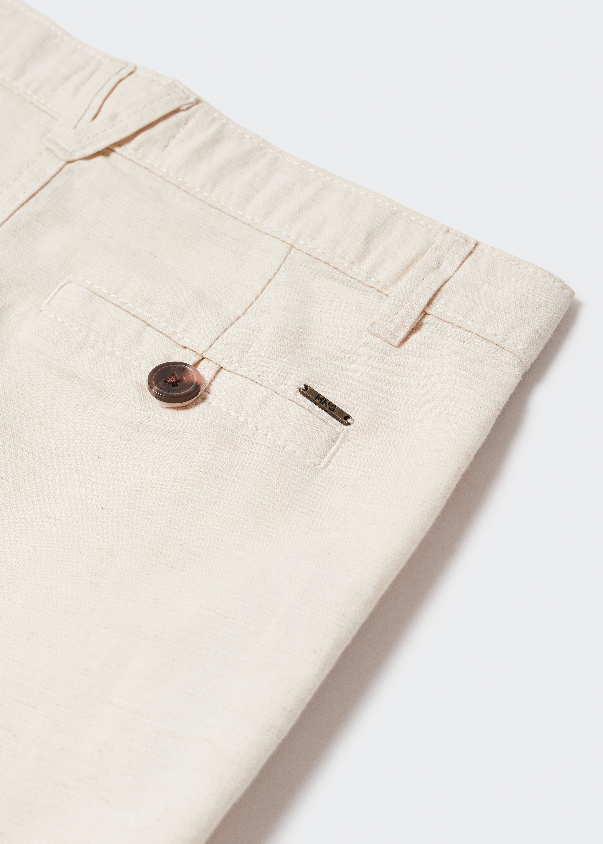 Linen chino Bermuda shorts - Details of the article 8