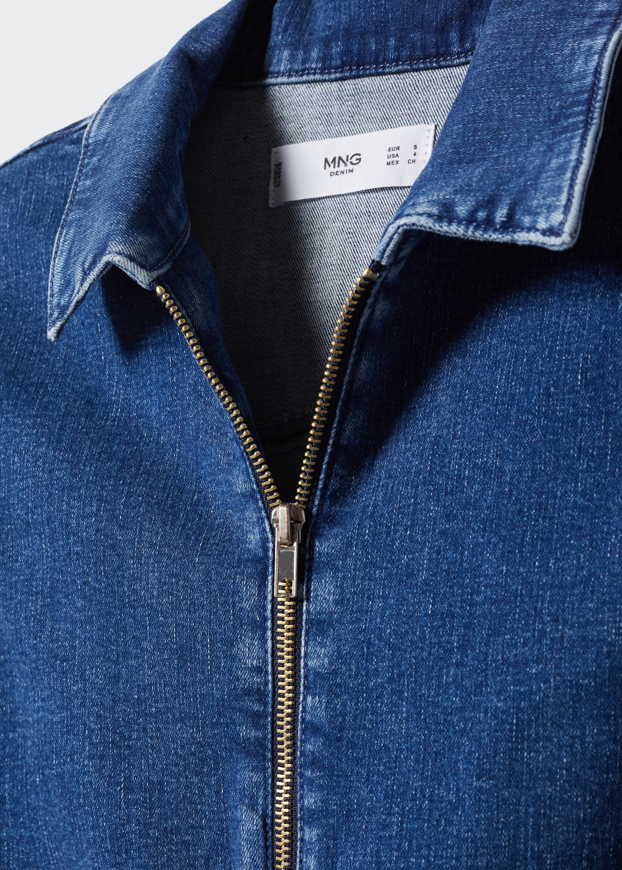 Denim zipper jumpsuit - Details of the article 8