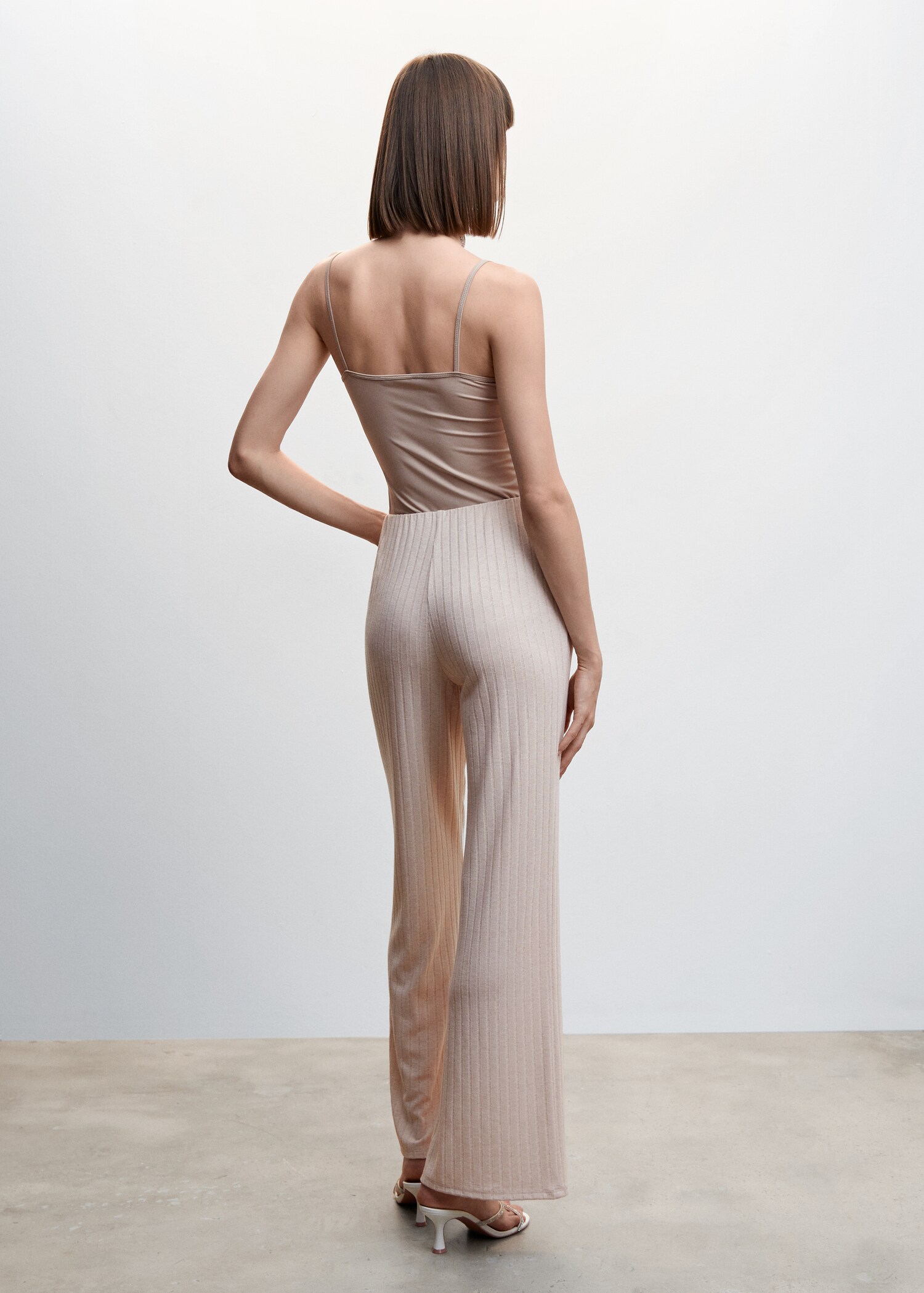 Ribbed knit trousers - Reverse of the article