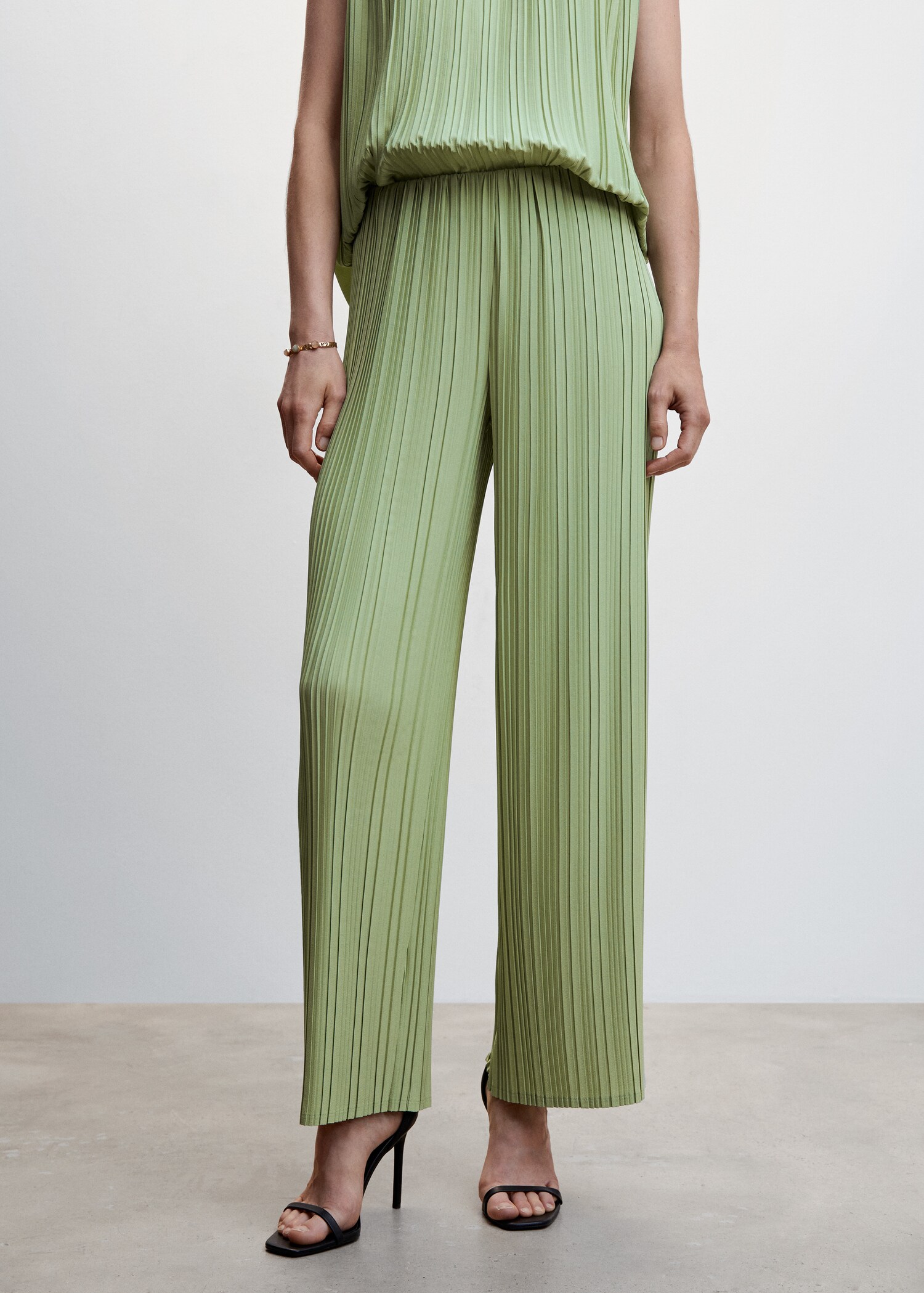 Pleated wideleg pants - Medium plane
