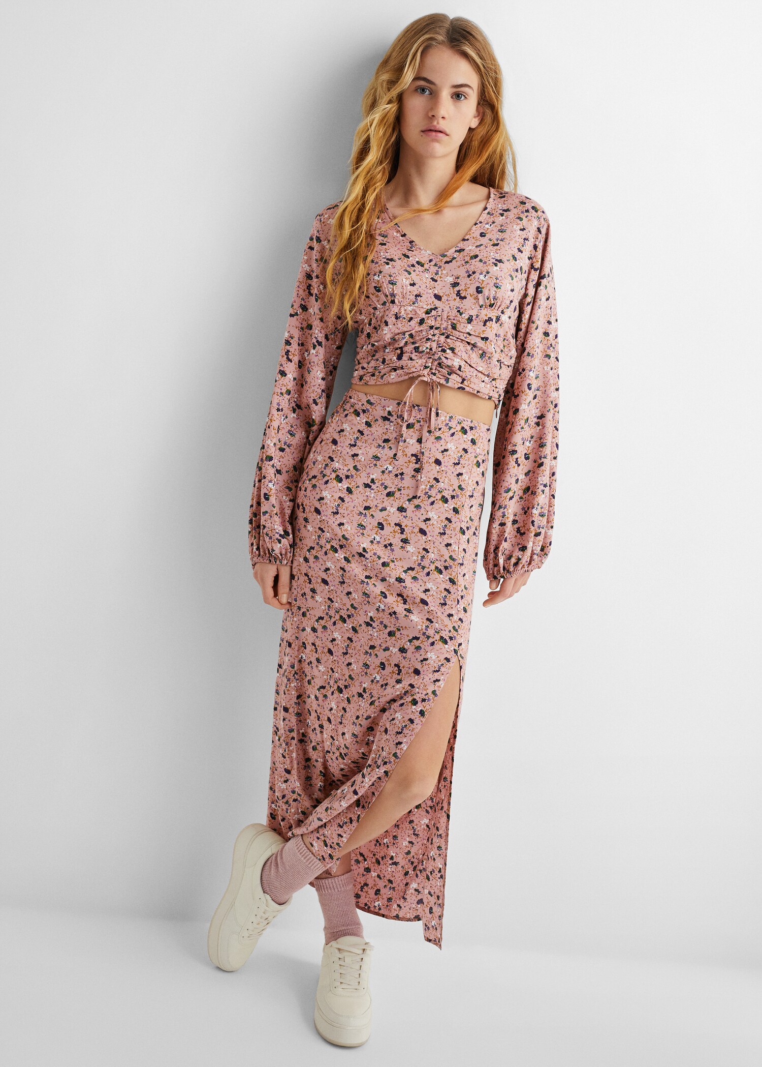 Printed midi skirt - Details of the article 2