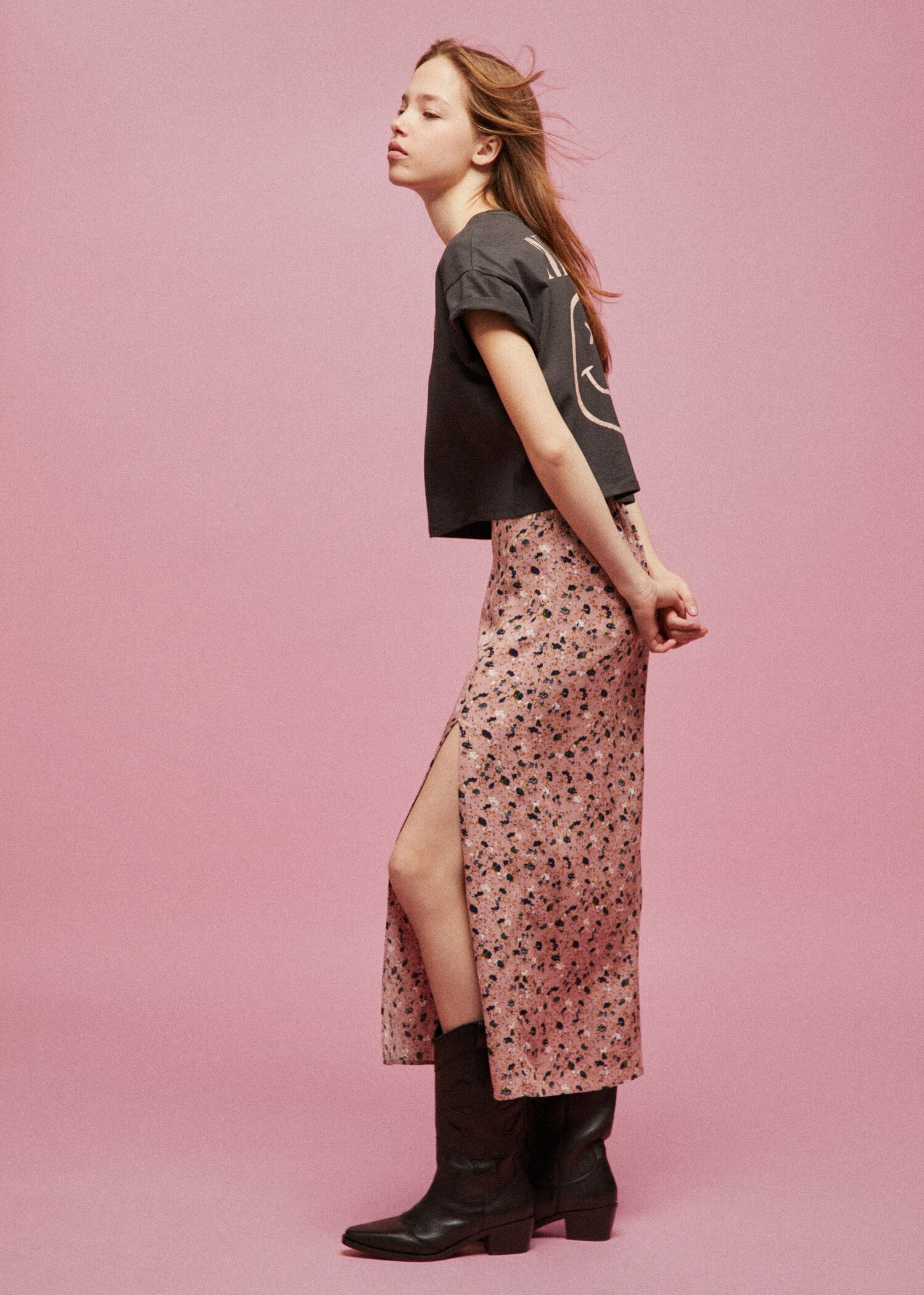 Printed midi skirt - Details of the article 5