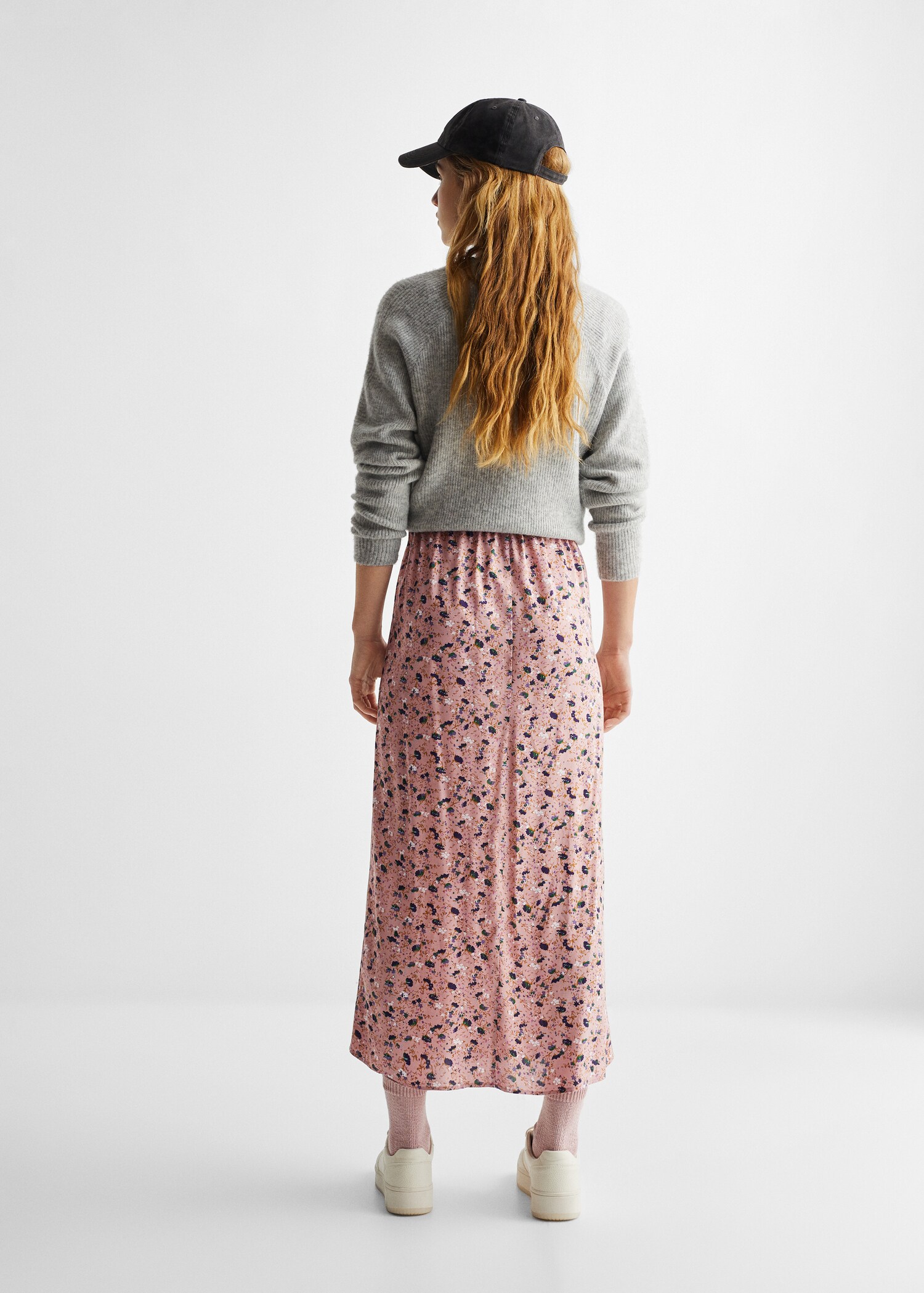 Printed midi skirt - Reverse of the article
