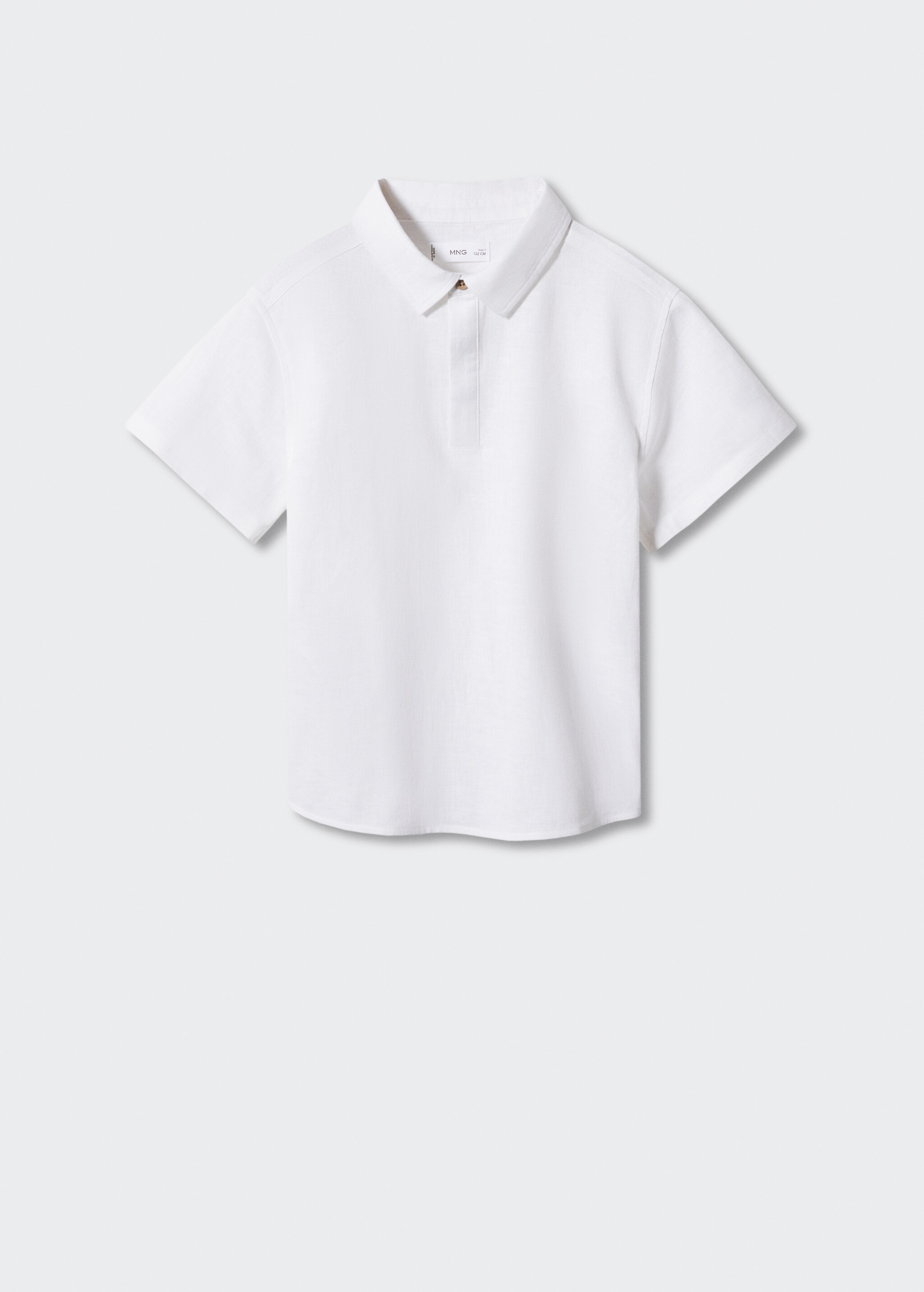 Short sleeve linen-blend shirt - Article without model