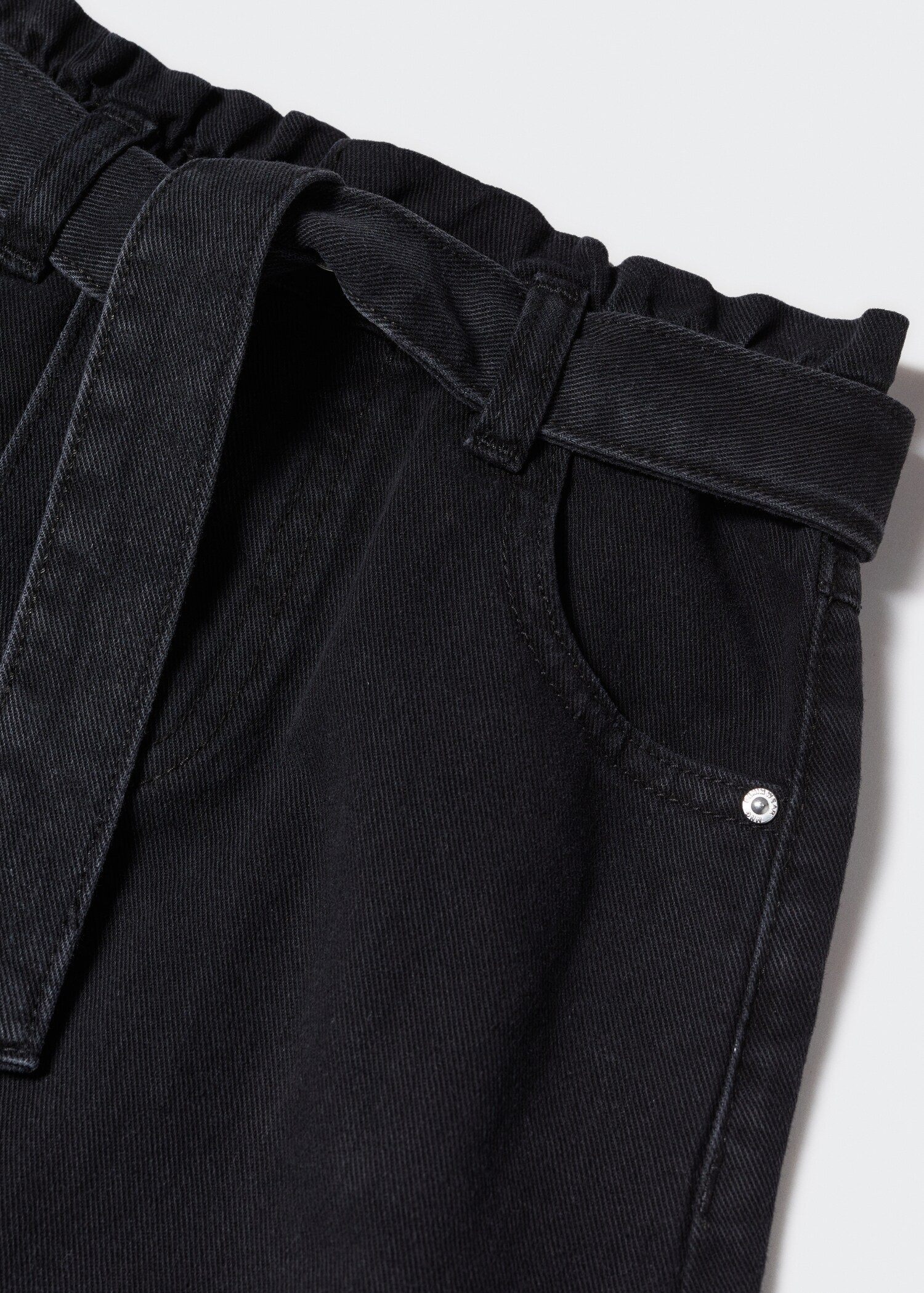 Denim miniskirt with drawstring  - Details of the article 8