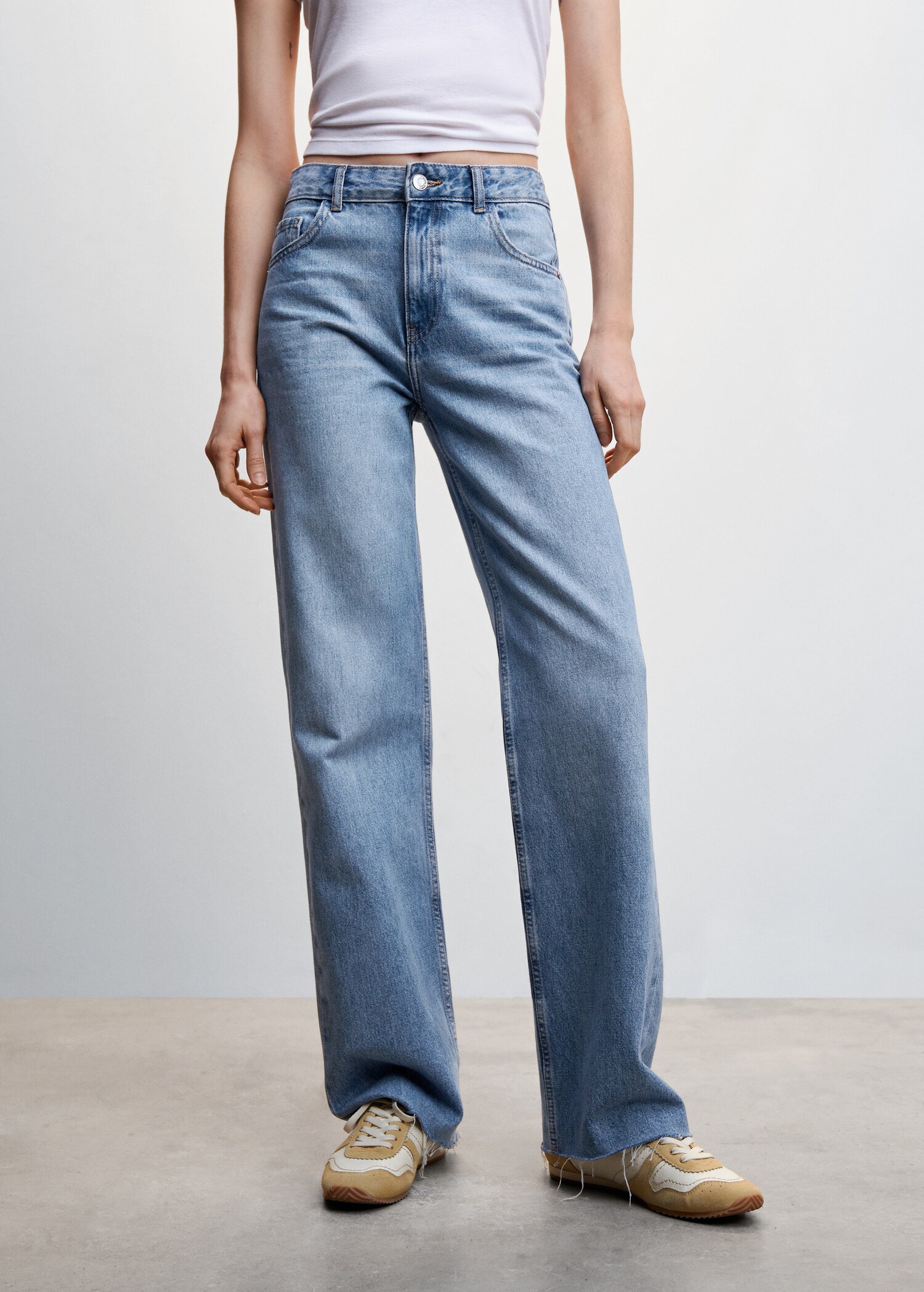 Wideleg mid-rise jeans - Medium plane