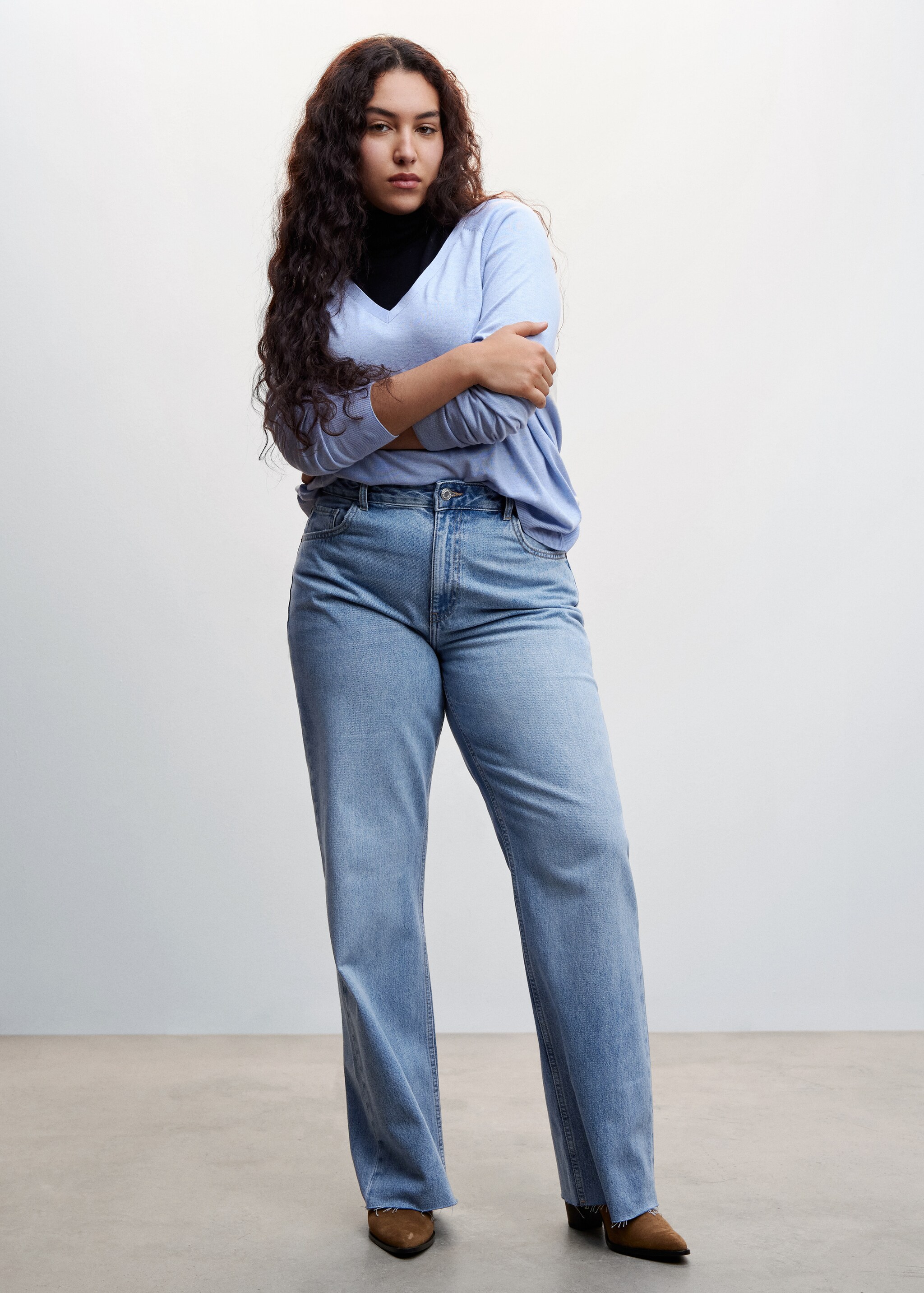 Wideleg mid-rise jeans - Details of the article 3