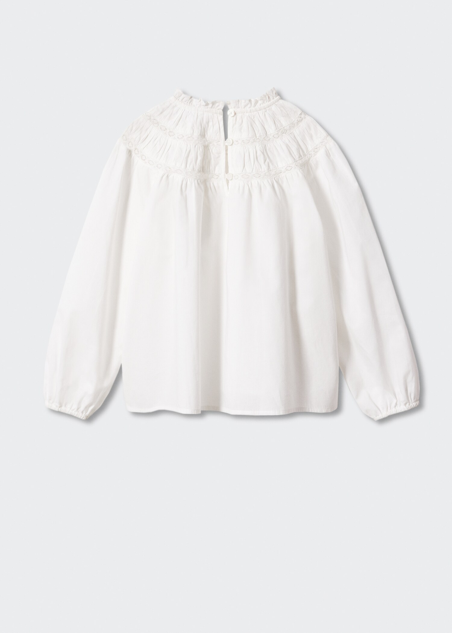 Bluse mit Stickverzierungen - Rückseite des Artikels