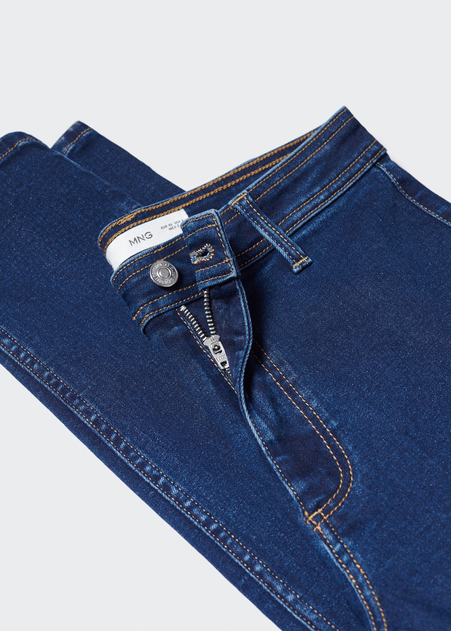 High-waist cotton-blend jeggings - Details of the article 8