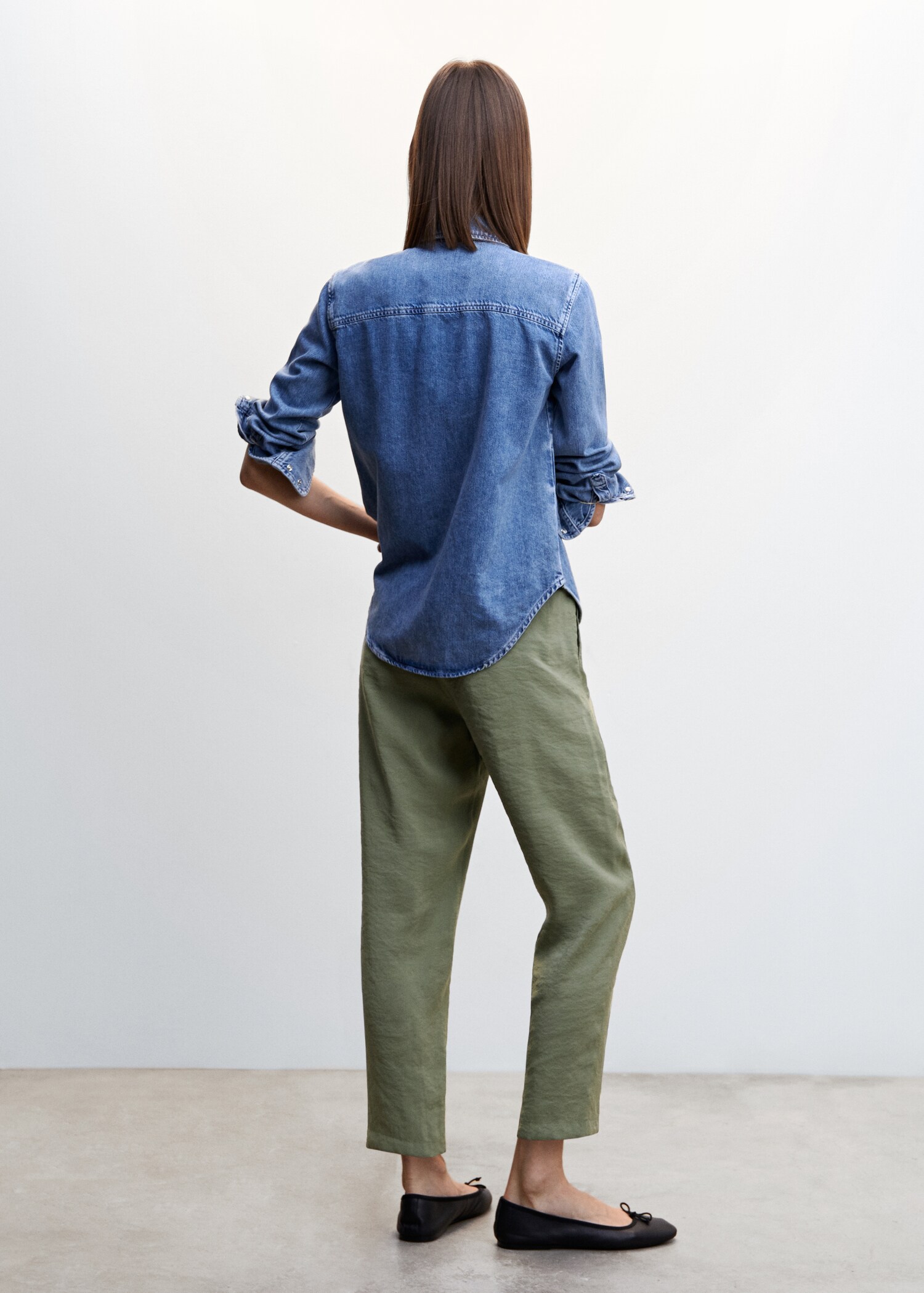 Drawstring waist modal pants - Reverse of the article