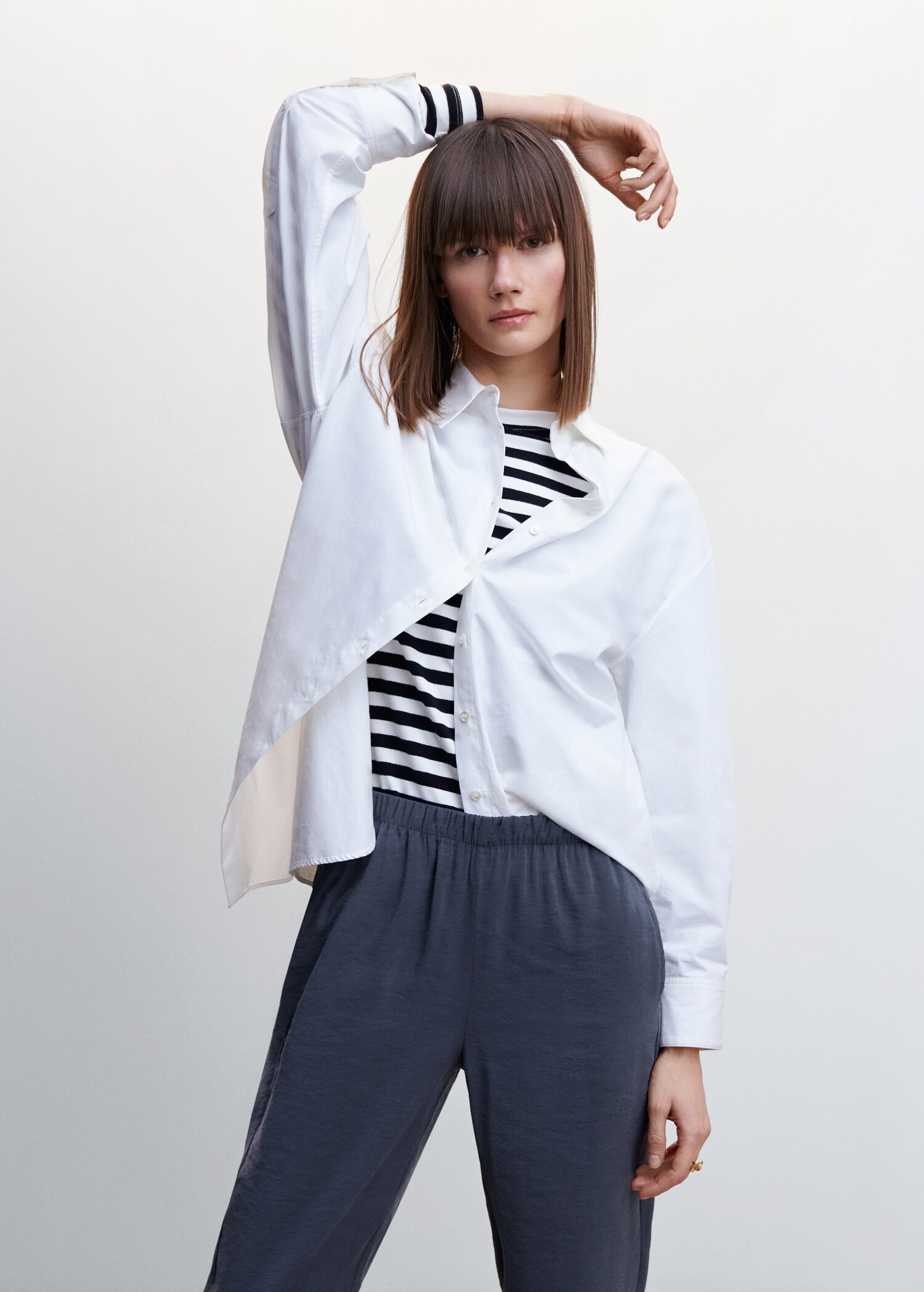 Drawstring waist modal pants - Details of the article 1