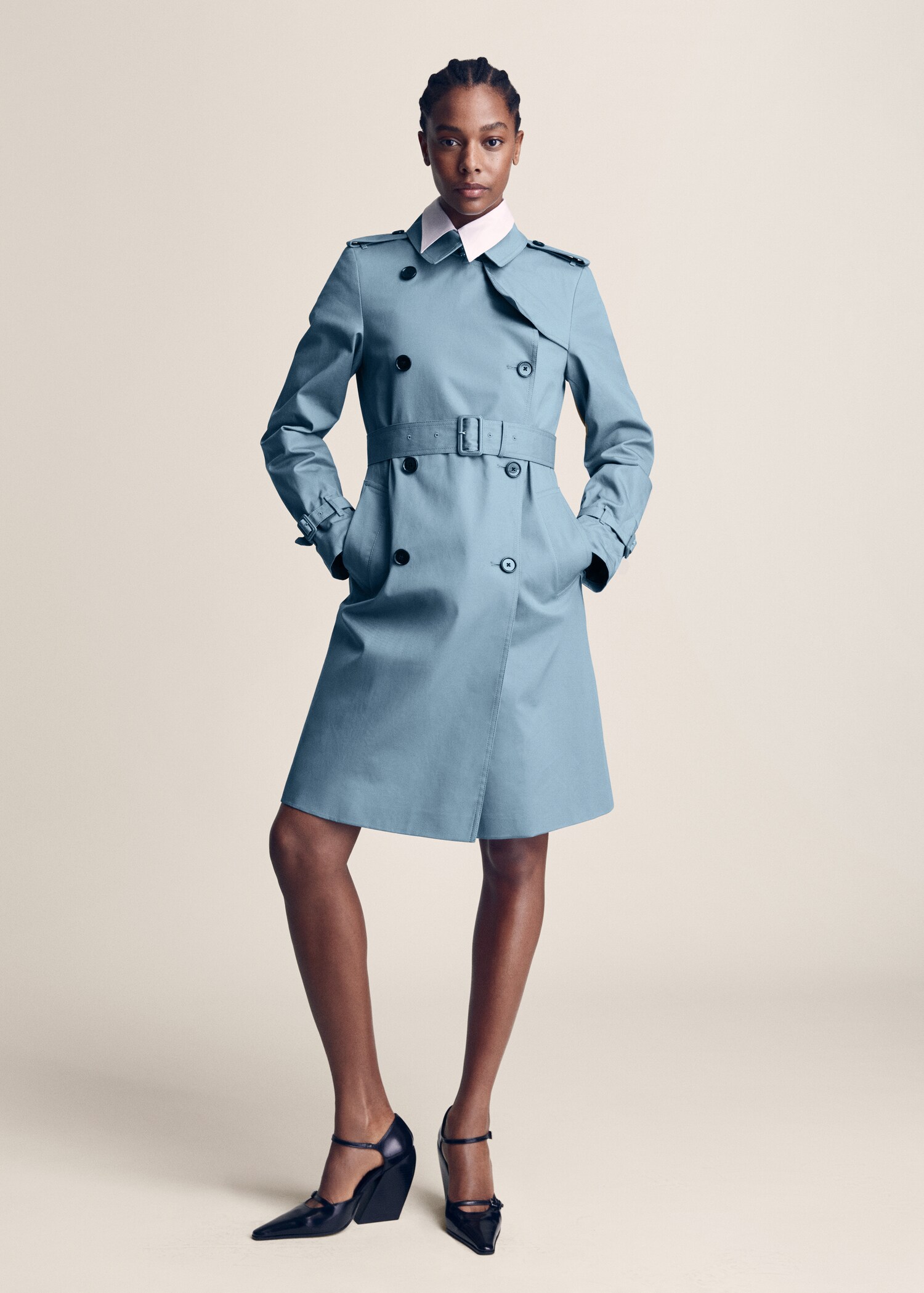 Classic trench coat with belt - Details of the article 6