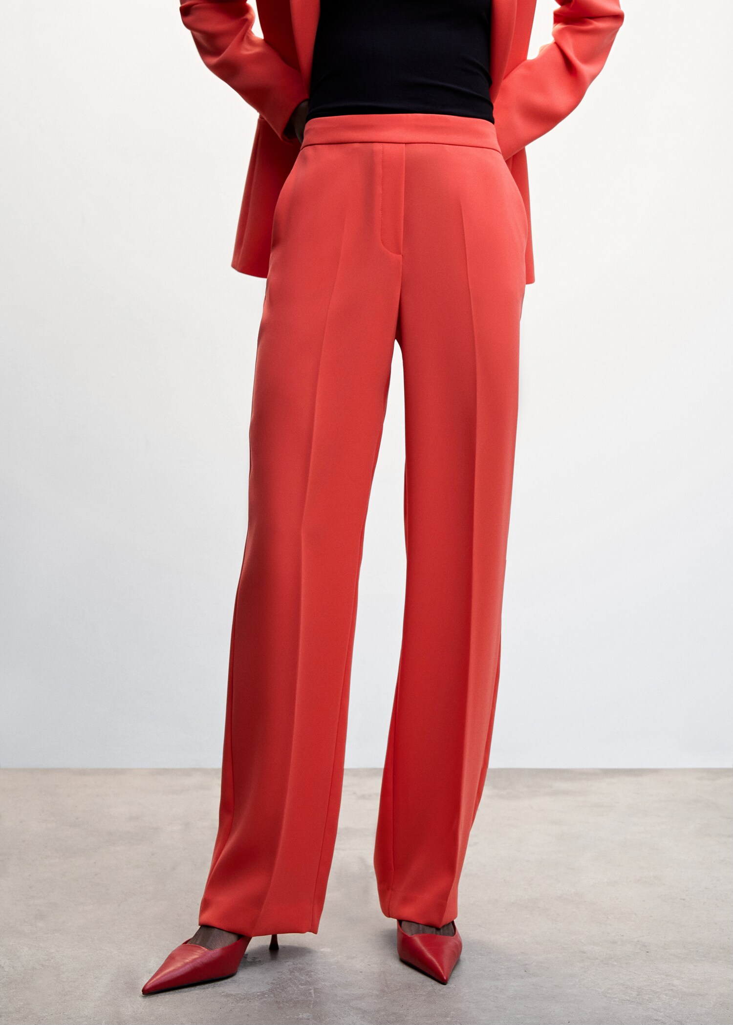 Wideleg suit trousers - Medium plane