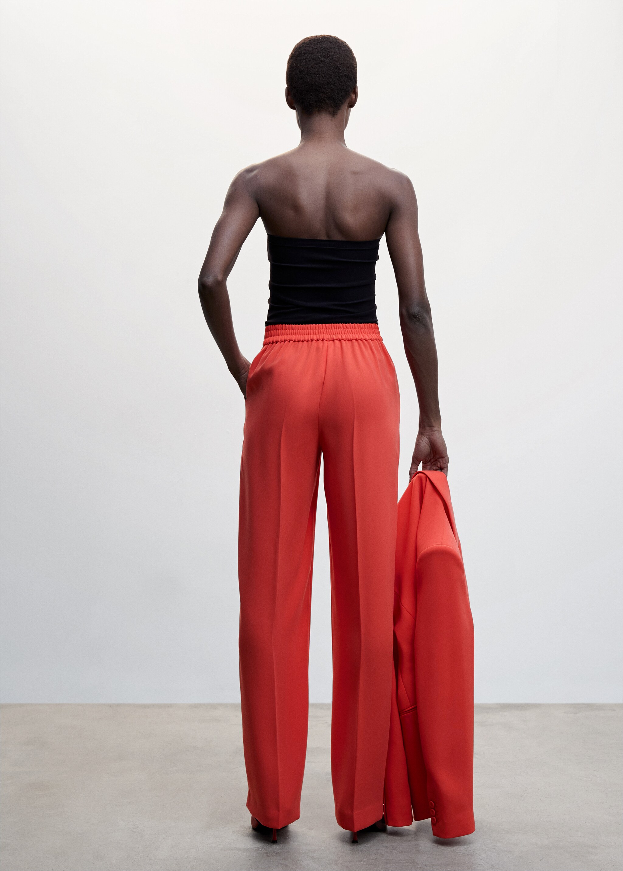  wide leg suit trousers - Reverse of the article
