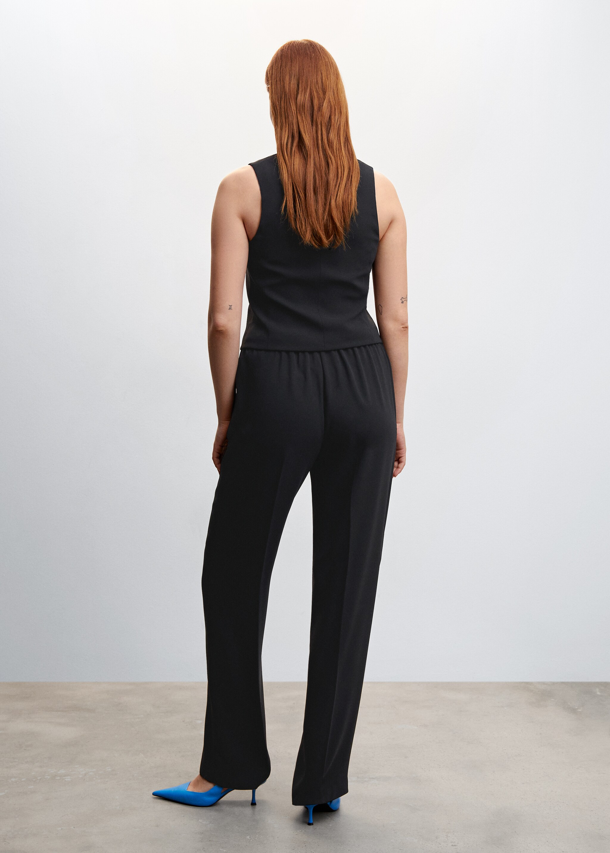  wide leg suit trousers - Reverse of the article