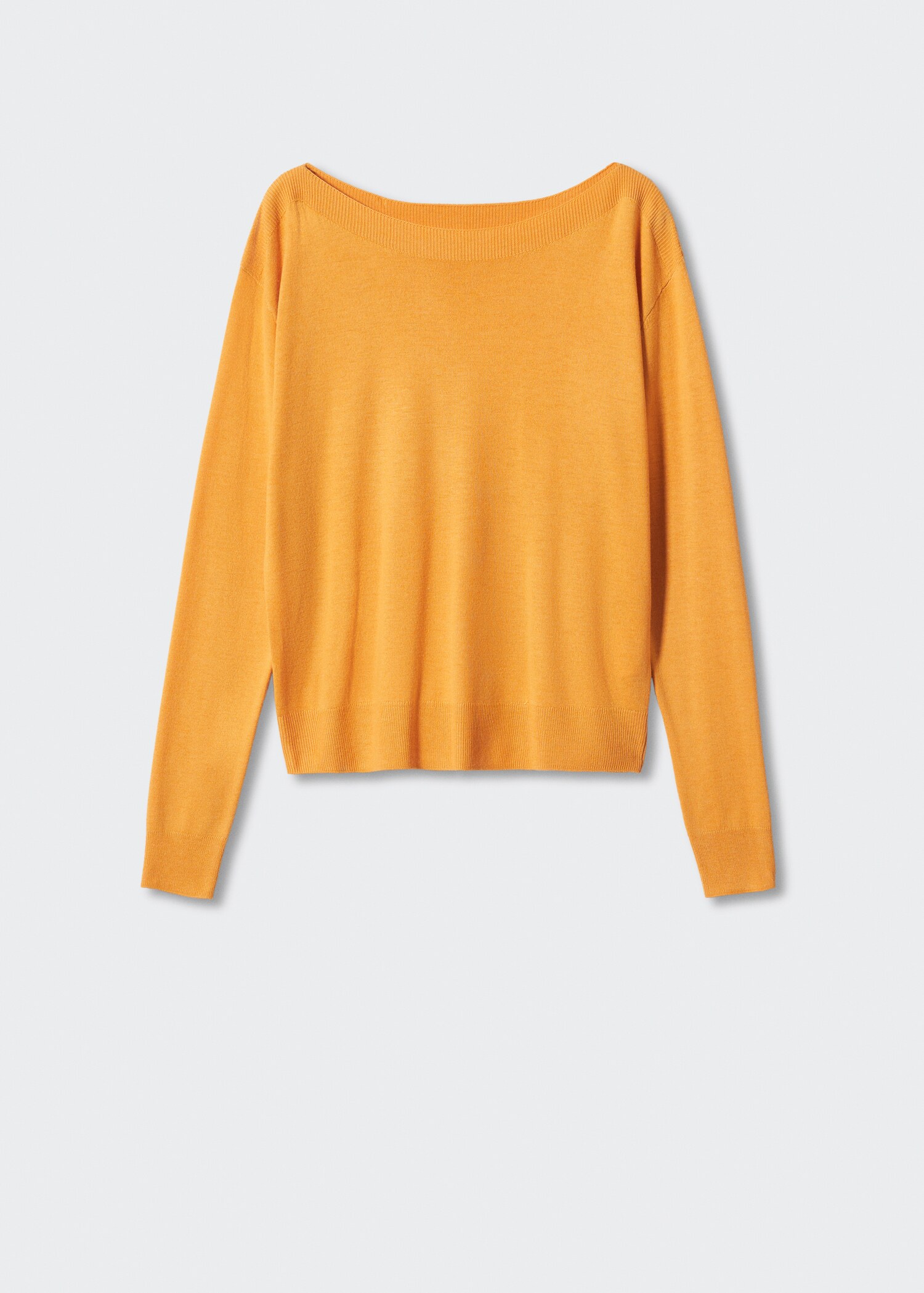 Fine-knit boat-neck sweater - Article without model