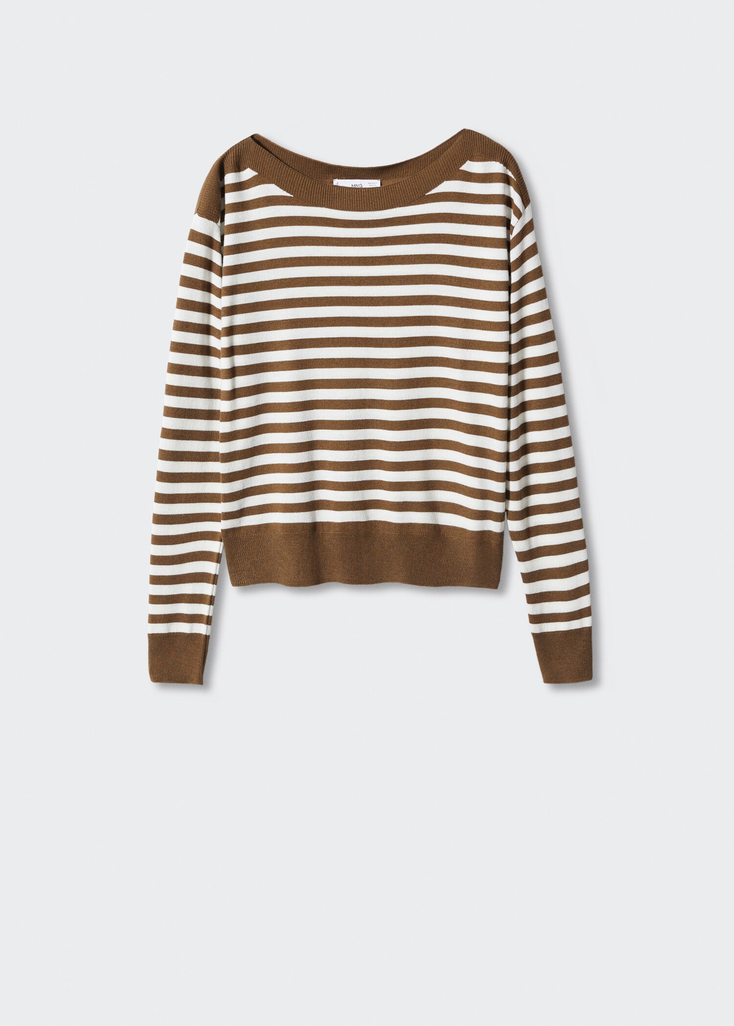 Fine-knit boat-neck sweater - Article without model