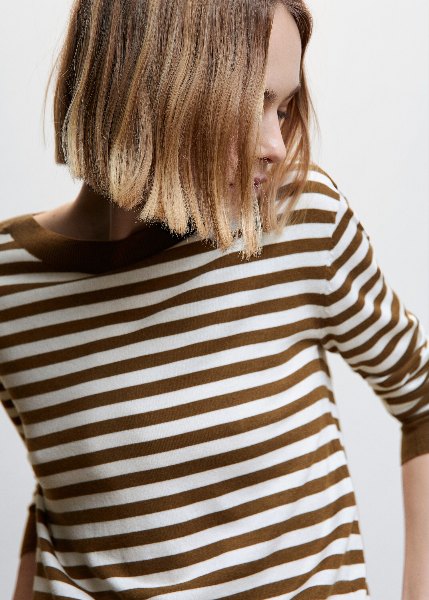Fine-knit boat-neck sweater - Details of the article 1