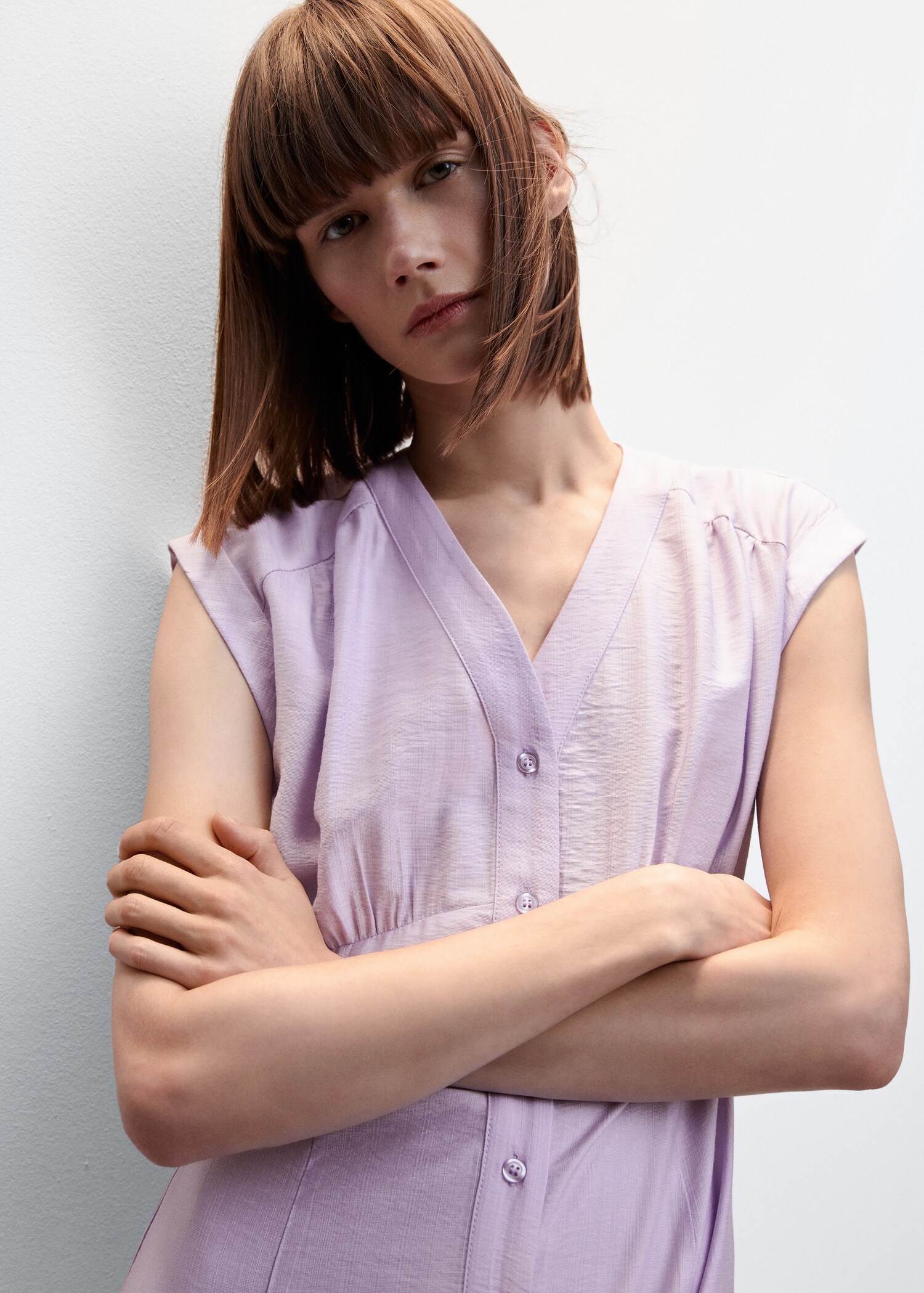Midi shirt dress - Medium plane